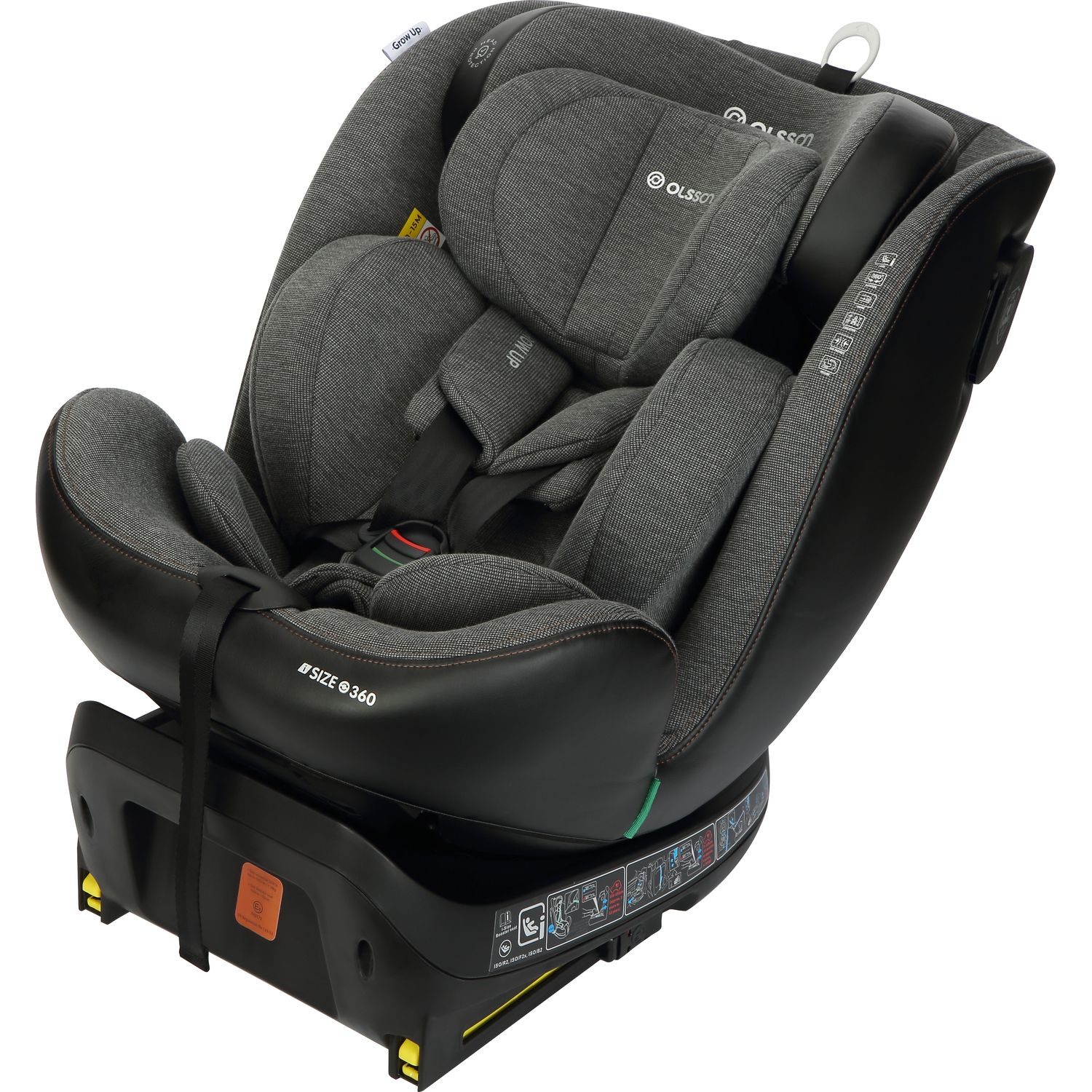 Автокресло Olsson Grow Up Grey Isofix 0+/1/2/3 (0-36 кг) - фото 13