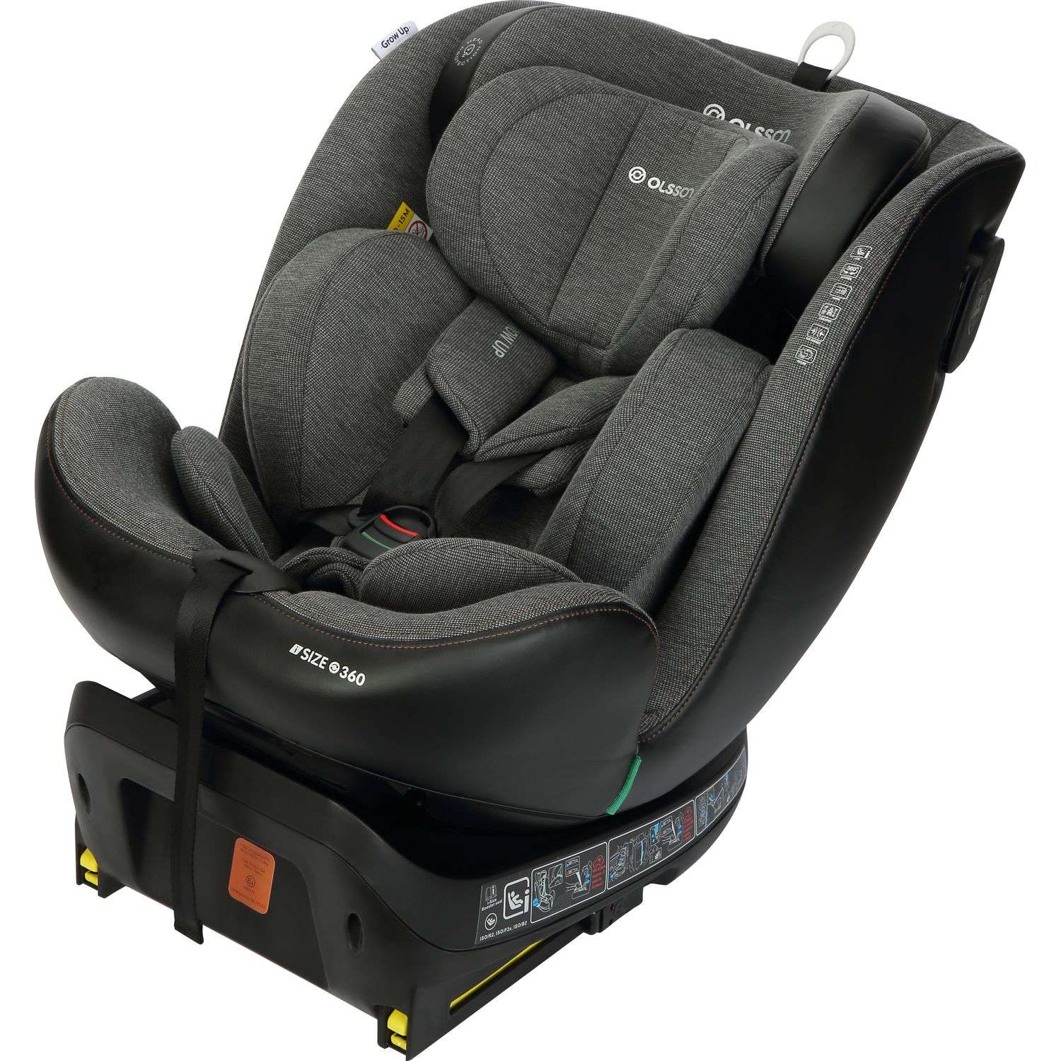 Автокресло Olsson Grow Up Grey Isofix 0+/1/2/3 (0-36 кг) - фото 14