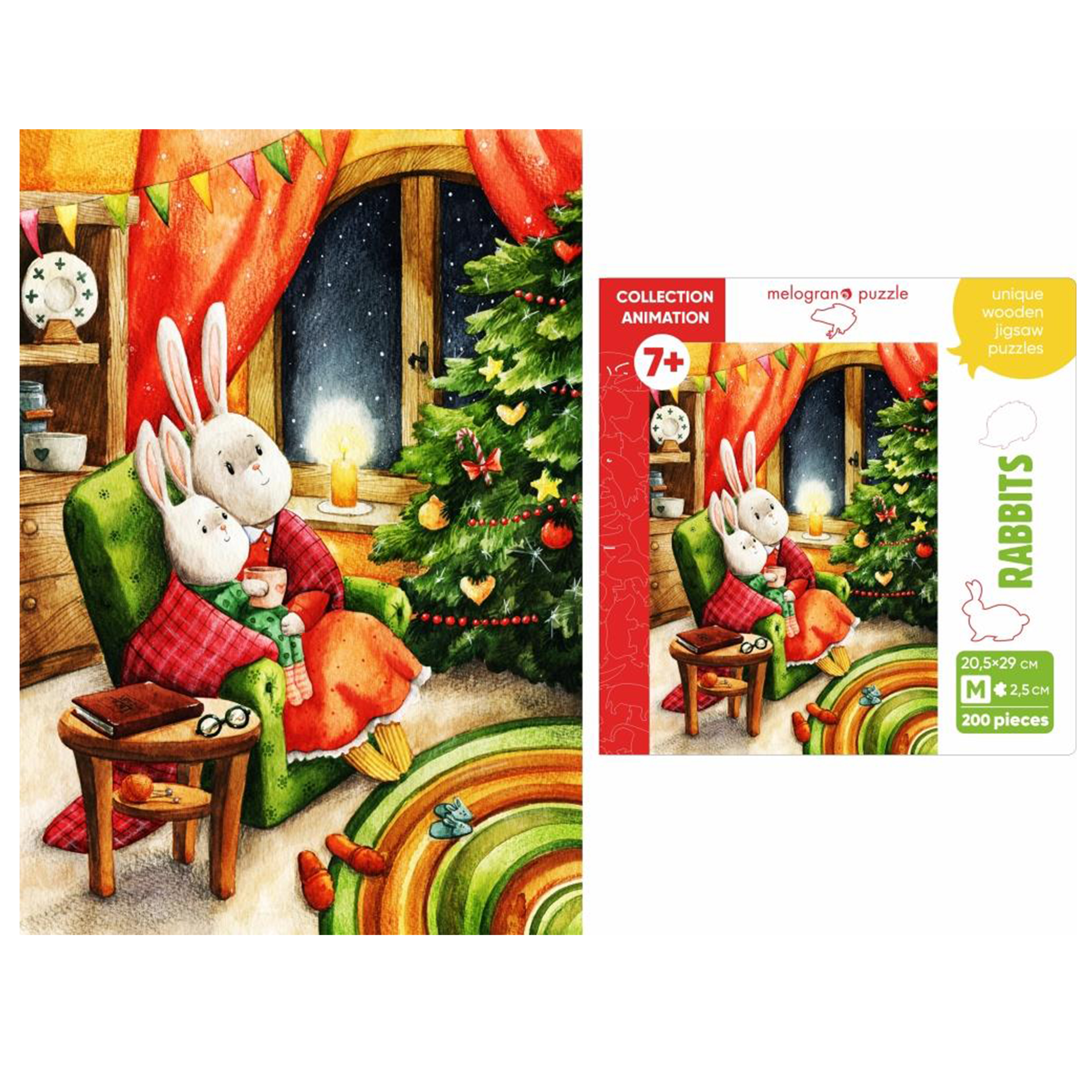 Пазл 1TOY Новогодняя елка деревянный - фото 1