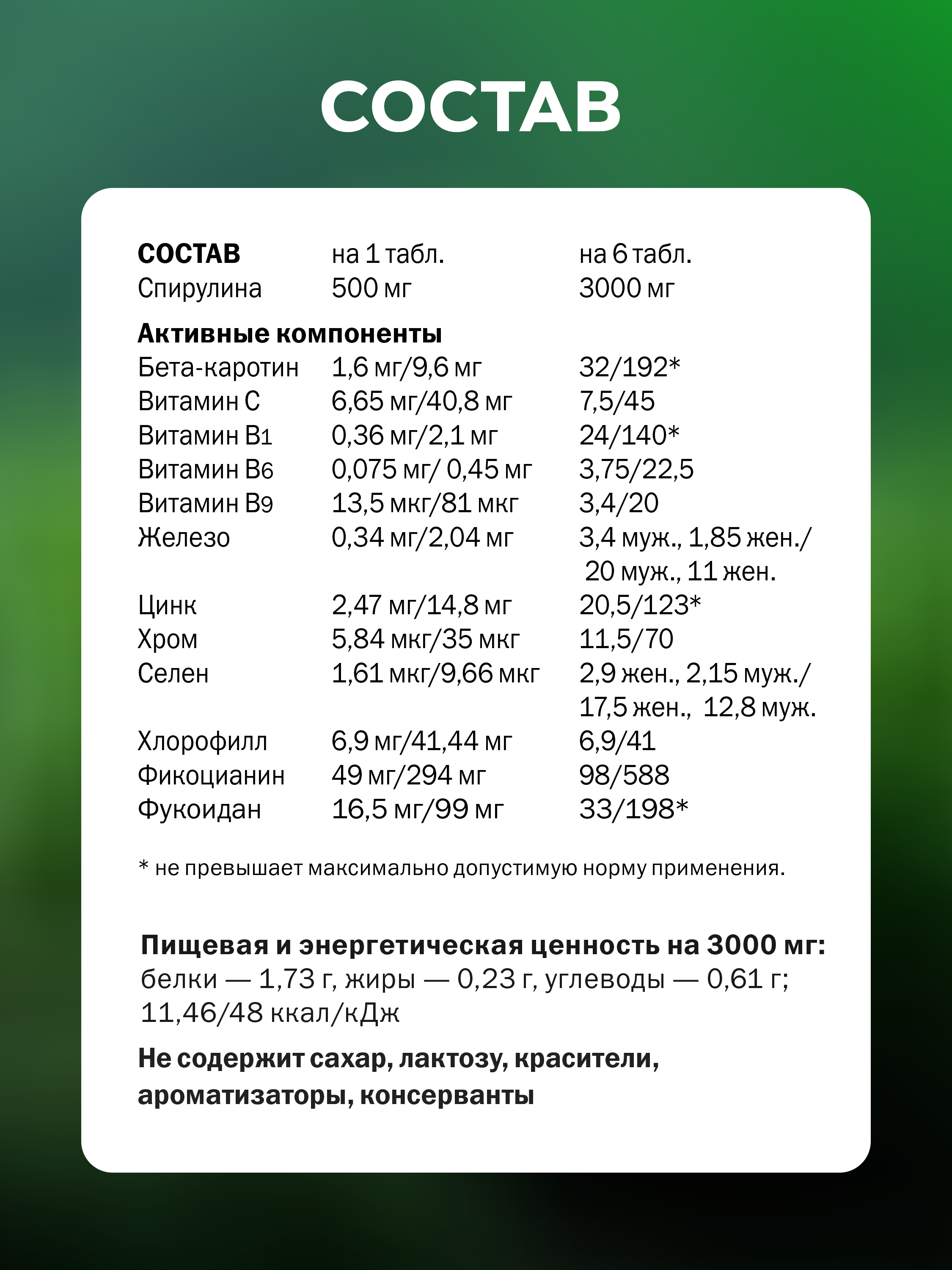 Витамины и минералы VITAUCT Спирулина Perfect 3000 мг, таблетки - фото 5