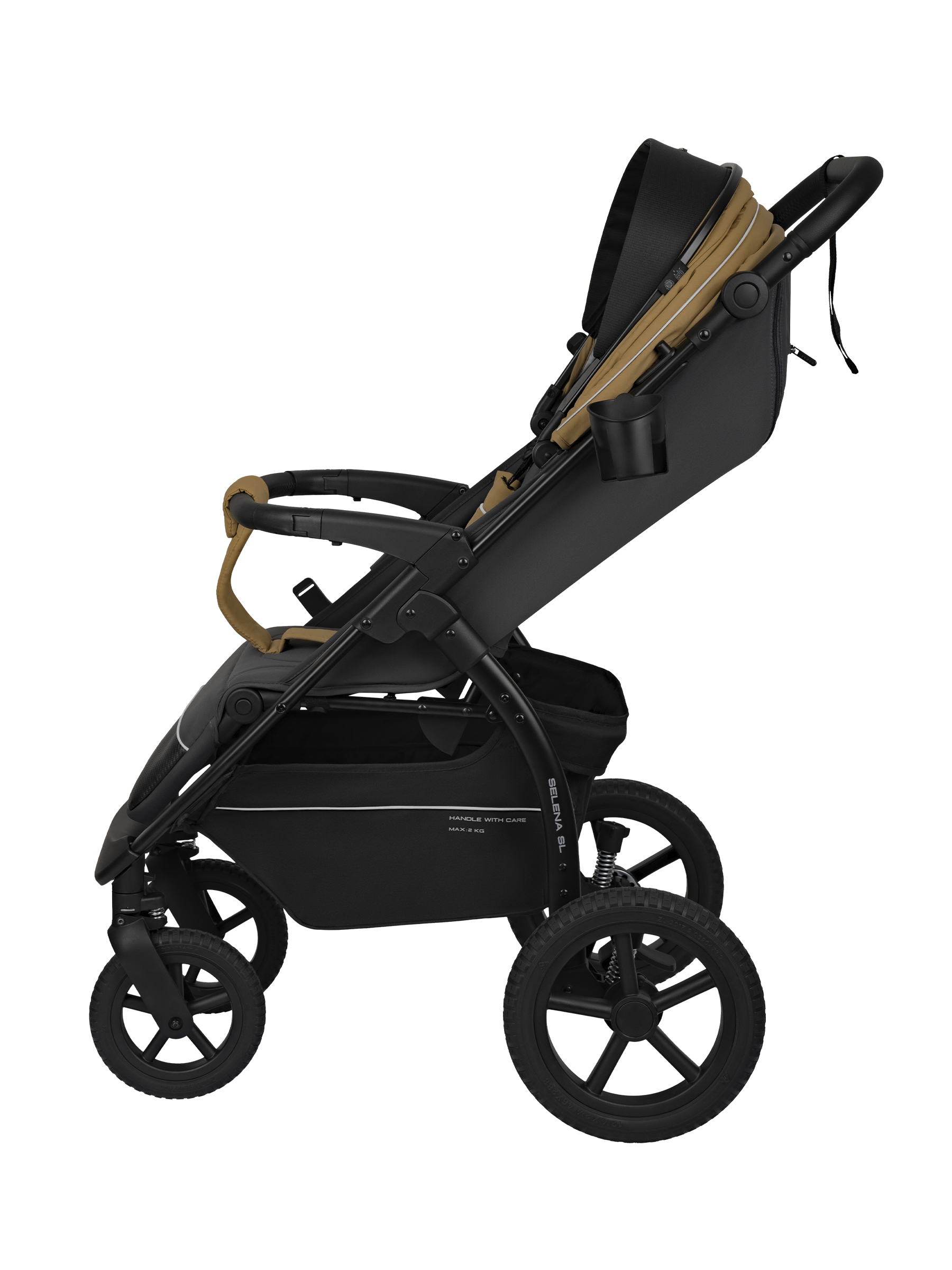 Коляска прогулочная JOVOLA Selena SL, бежевый-серый - фото 8