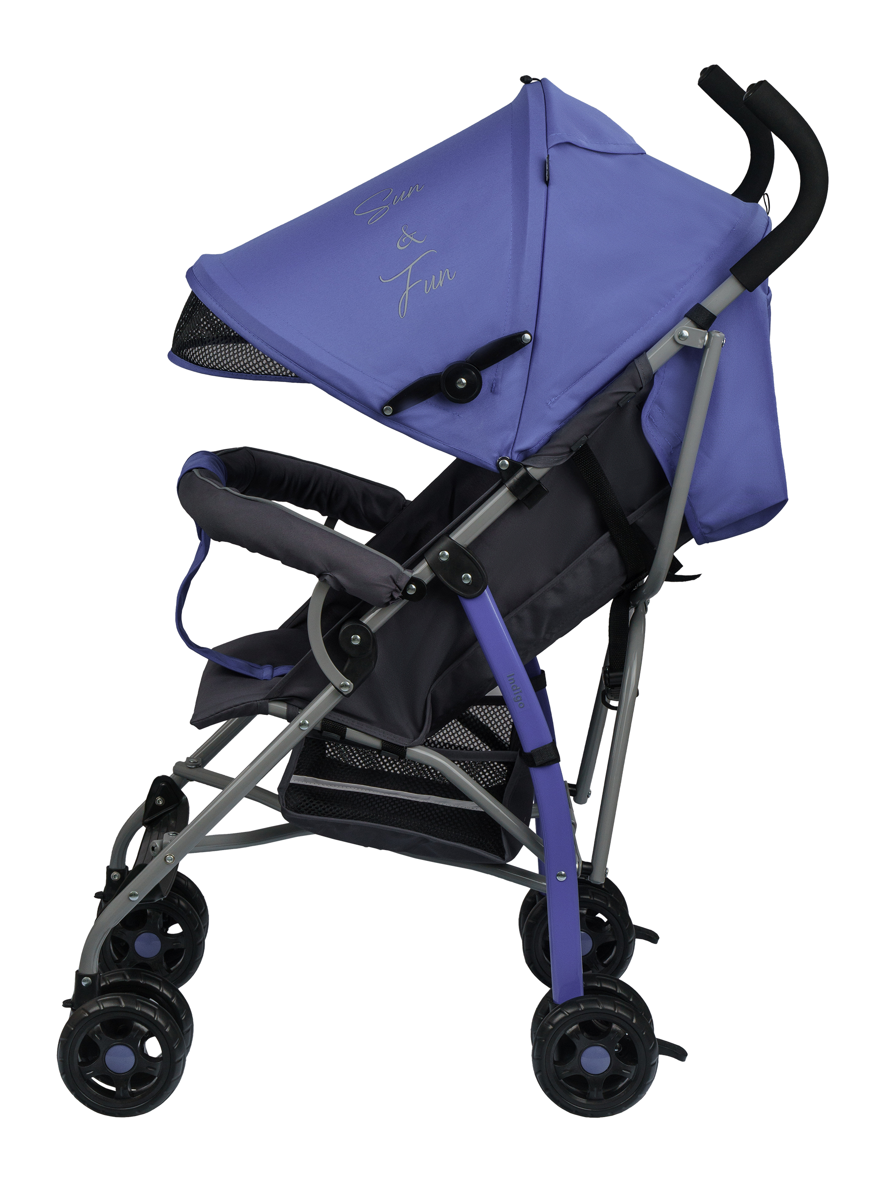 Коляска прогулочная Indigo Bono синий - фото 10