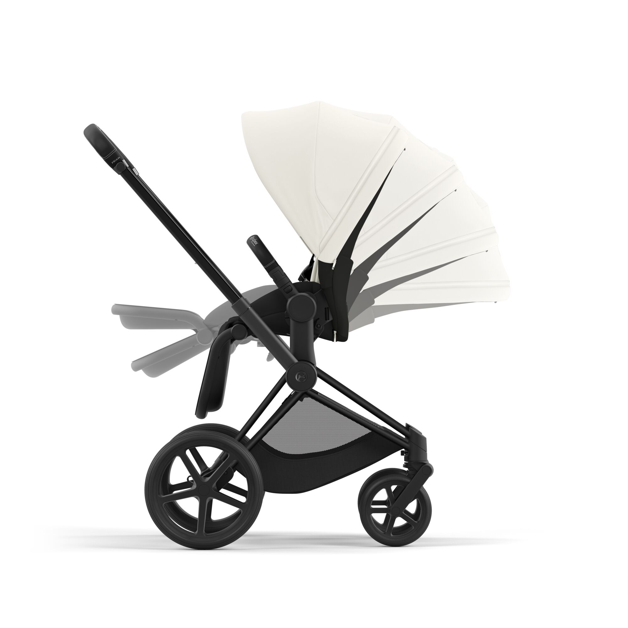 Коляска 2в1 Cybex Priam IV Matt Black белый - фото 8