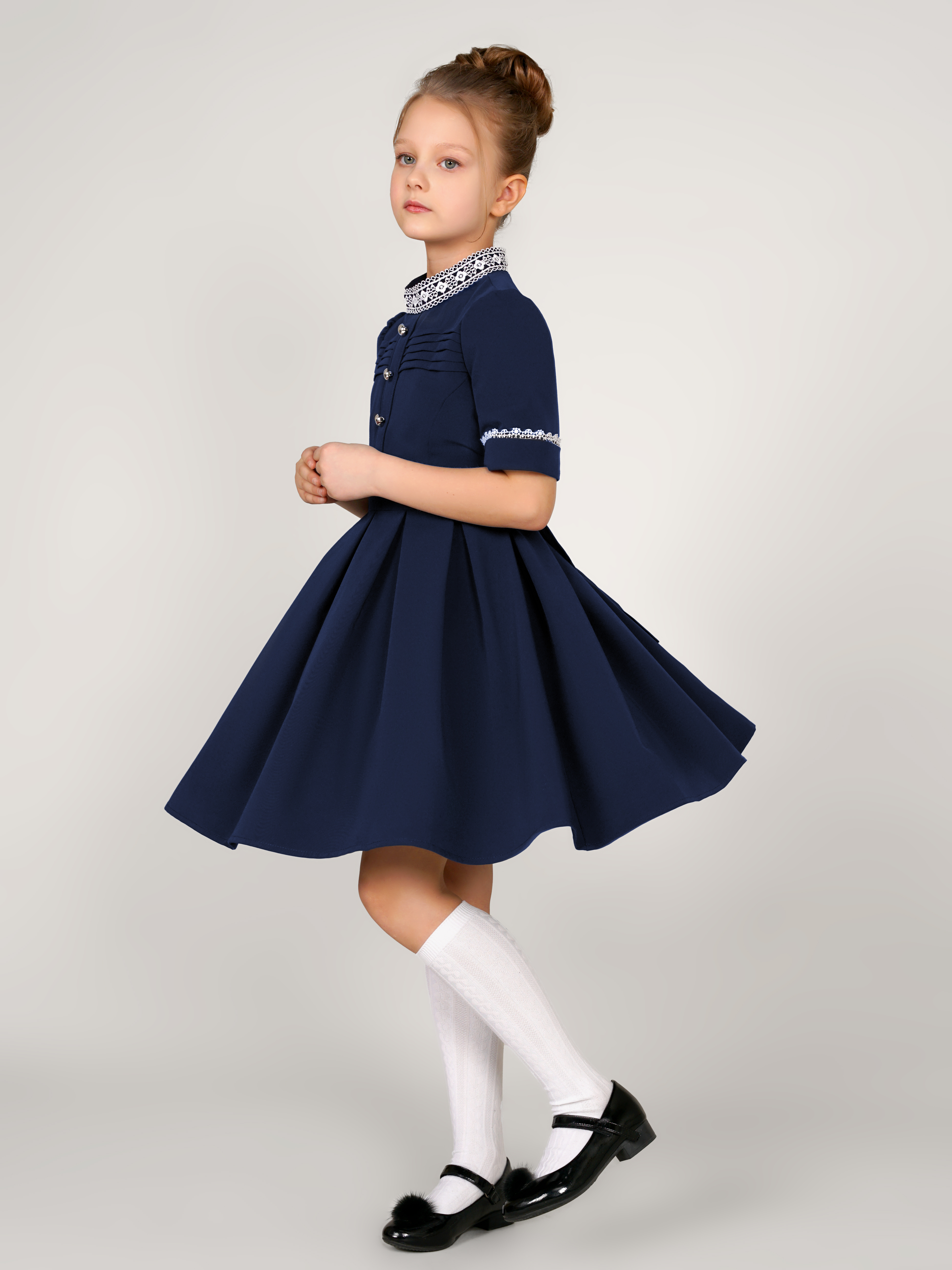 Платье ALISIA FIORI 101201BS/темно-синий - фото 8