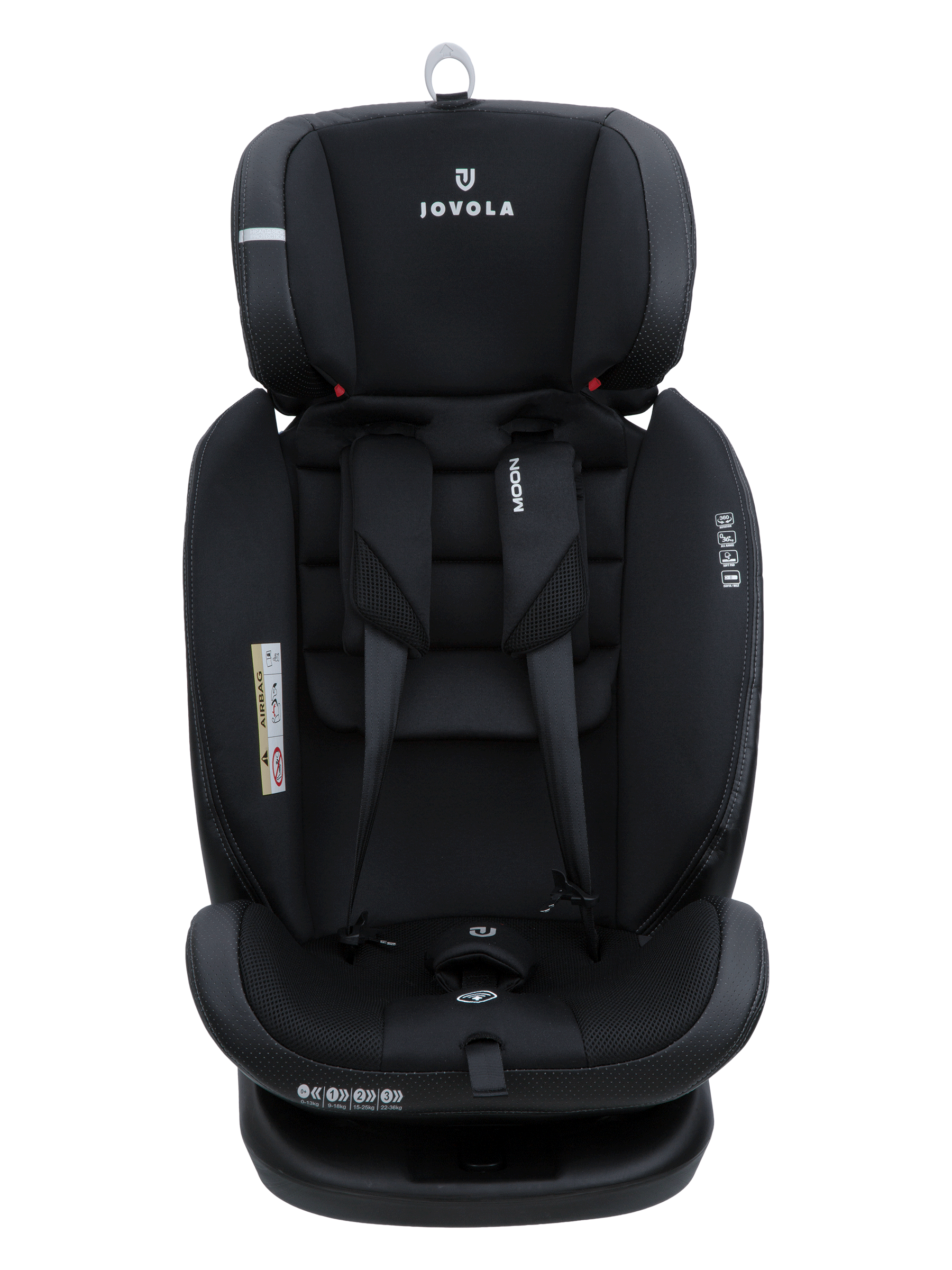 Автокресло JOVOLA MOON Isofix 0+/1/2/3 (0-36 кг) черный - фото 19