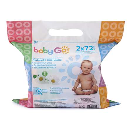 Влажные салфетки BabyGo 72 шт.