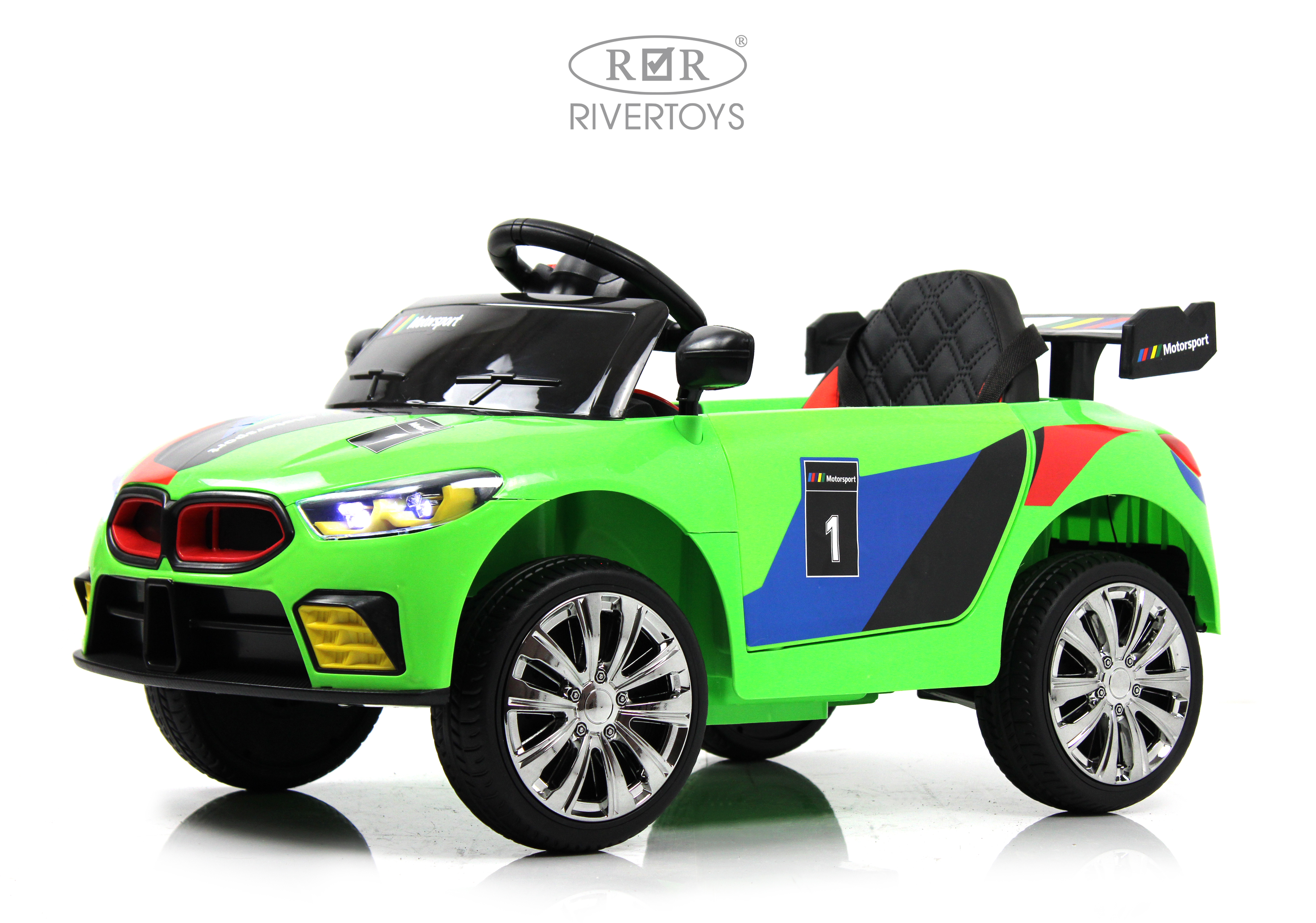 Электромобиль RIVERTOYS F444FF-GREEN С пультом ДУ - фото 20