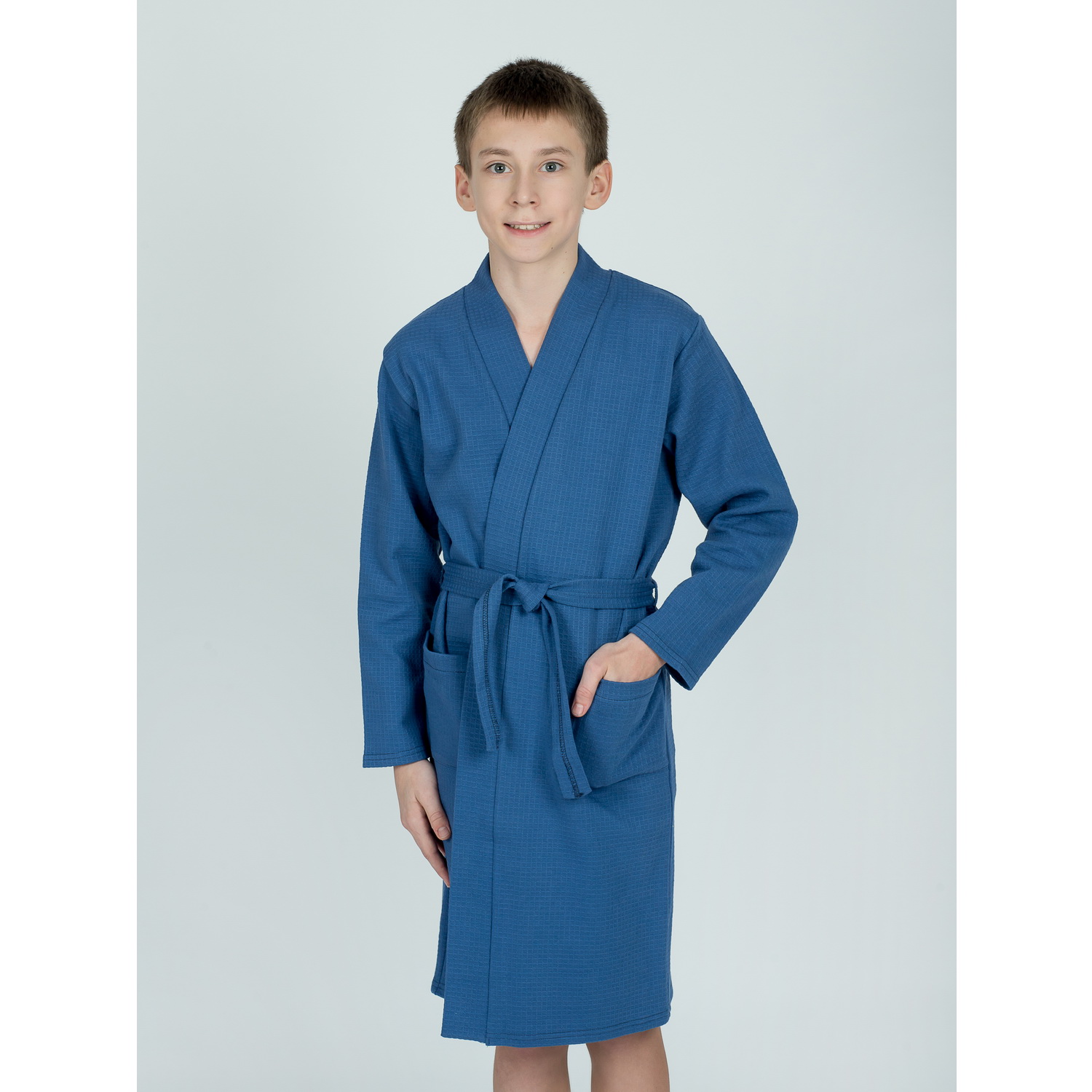 Халат KiMMi co К-1408913 джинс - фото 8