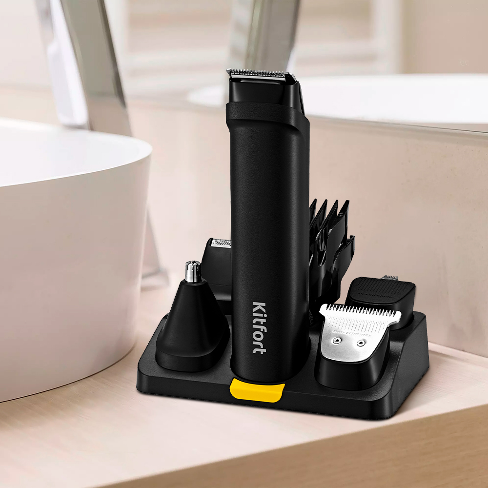 Триммер "4 в 1" КТ-3140-1 черно-желтый - фото 5