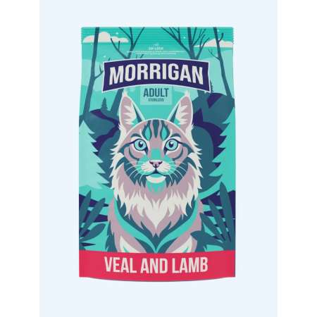 Корм сухой MORRIGAN телятина ягненок кусочки легкого 1кг
