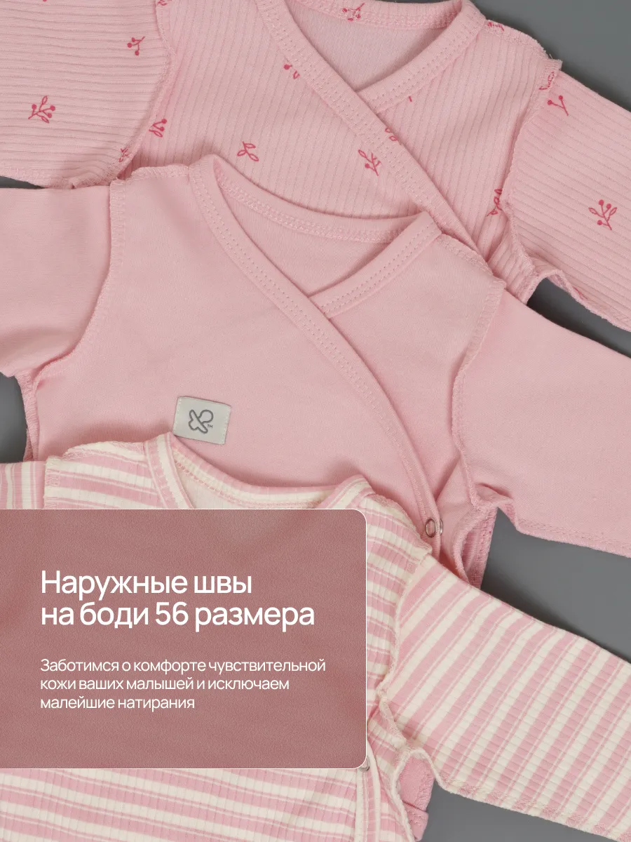 Боди 3 шт Супер Пупс нбр/3пр/бд/зап/розовыеягодки - фото 5