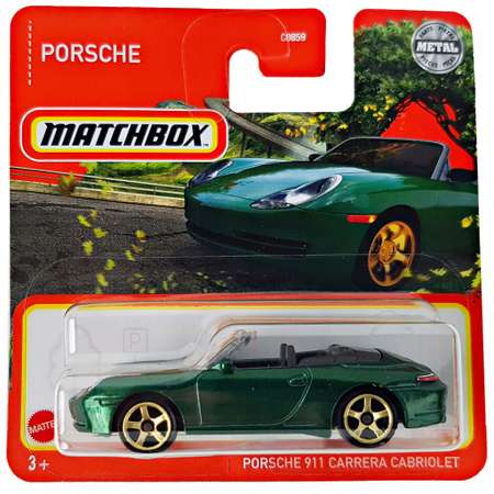 Автомобиль Matchbox Porsche Porsche 911 Carrera Cabriolet зеленый