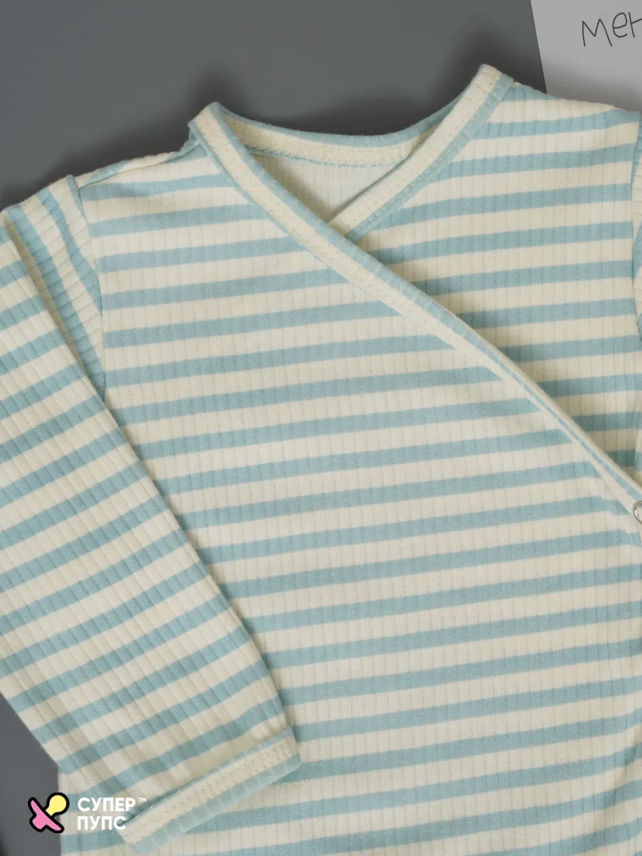 Боди 3 шт Супер Пупс нбр/3пр/бд/зап/голубыерыбки - фото 18