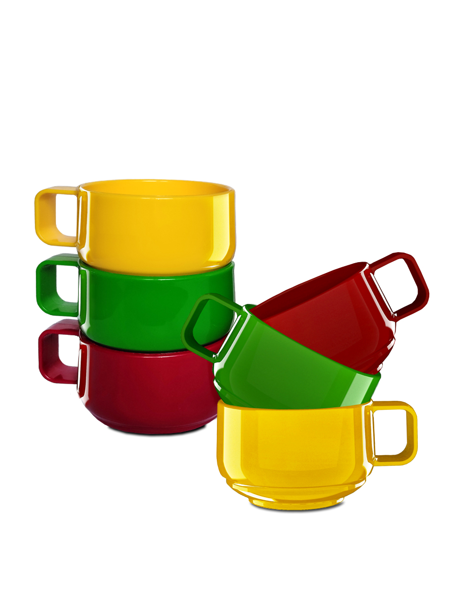 Набор посуды Solaris 6 толстостенных чашек 0.28 л - фото 8