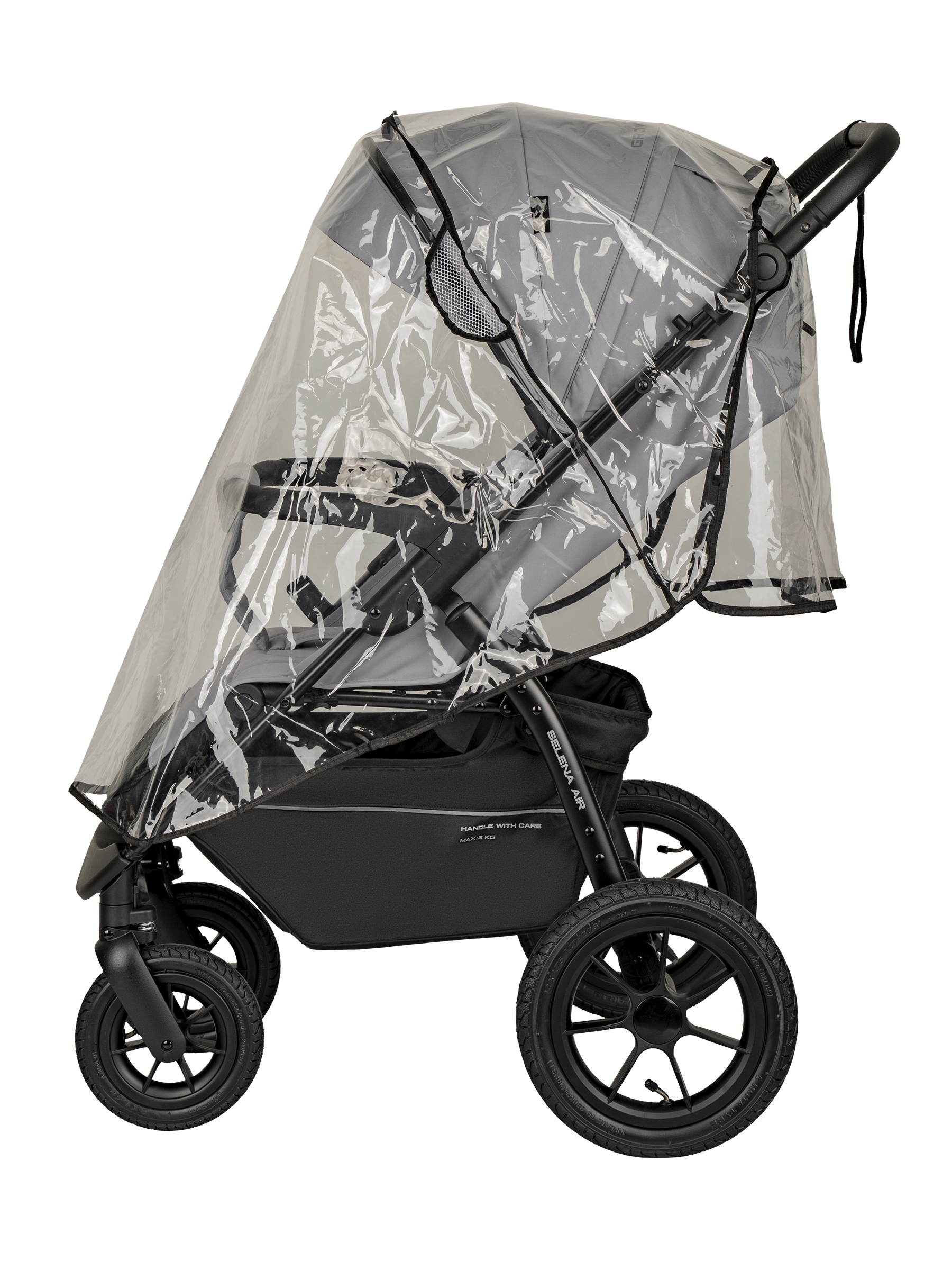 Коляска прогулочная JOVOLA SELENA Air 2025 с сумкой серый - фото 23