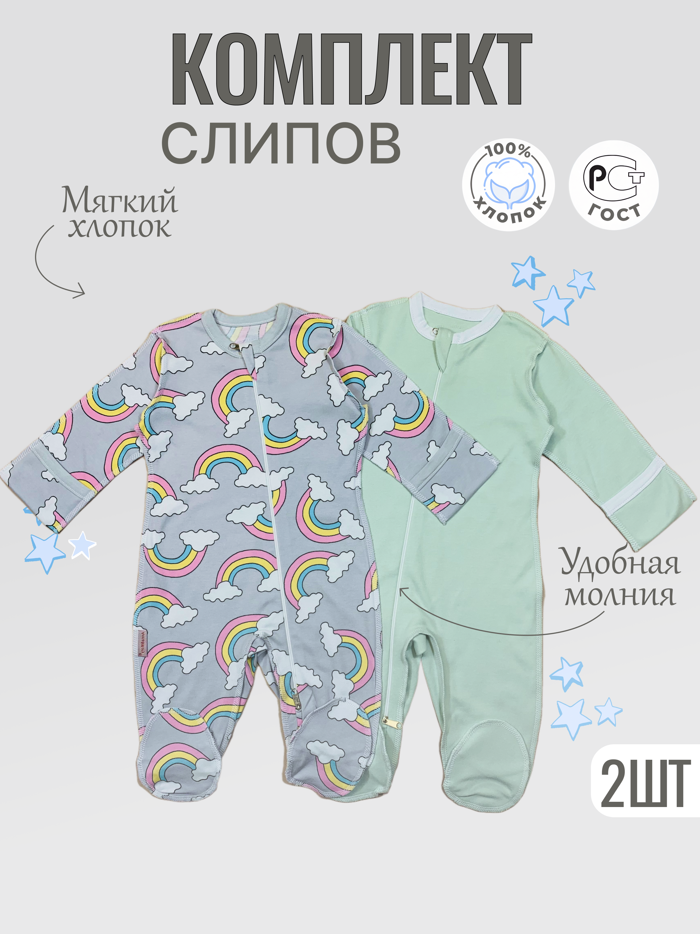 Комбинезон 2 шт Anna Mary 901123LНефрит+ArcticIce - фото 2