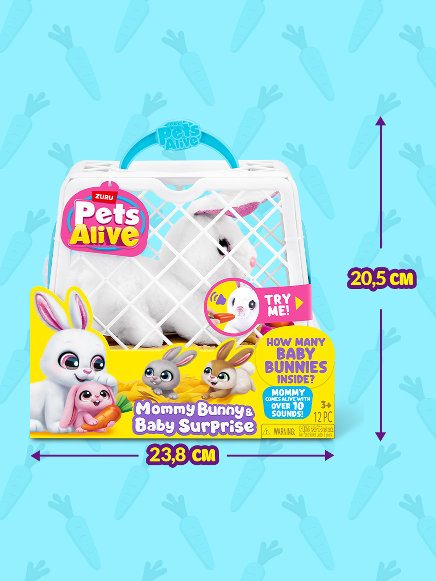 Игровой набор Zuru Pets Alive Mama Bunny and Baby - фото 3