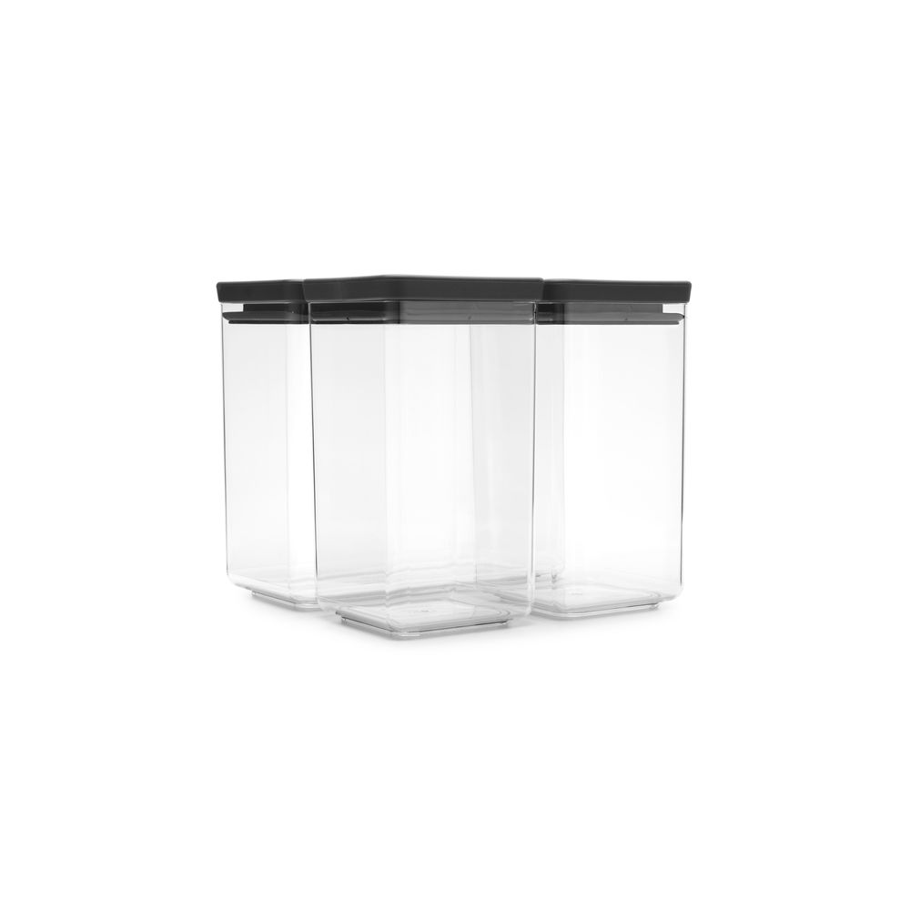 Набор модульных контейнеров Brabantia Tasty+ 3шт темно-серый 230707 - фото 2