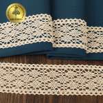 Кружево вязаное хлопковое KRUZHEVO 40мм цв.молочный уп.2,5м