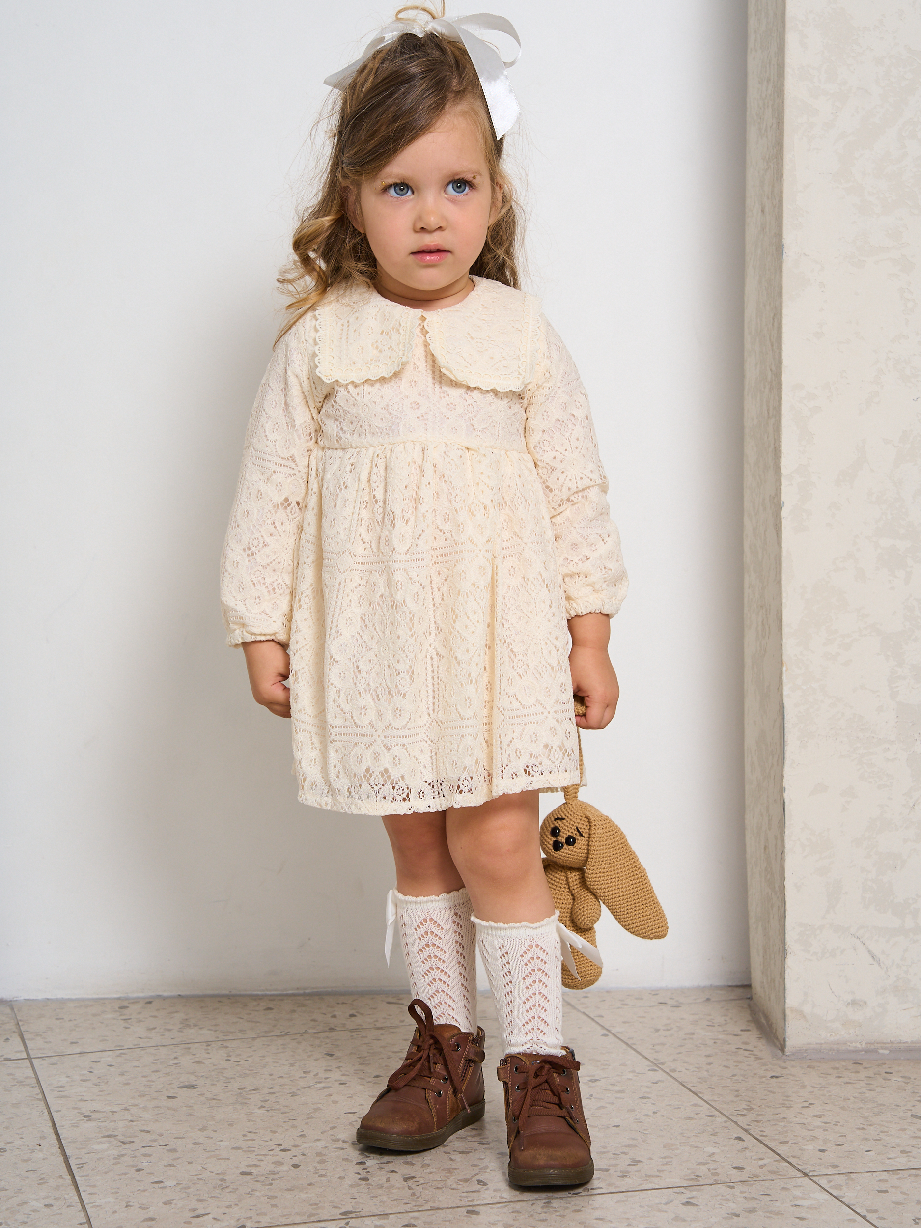 Платье Artcher Платье007Кружевное_бежевое - фото 1