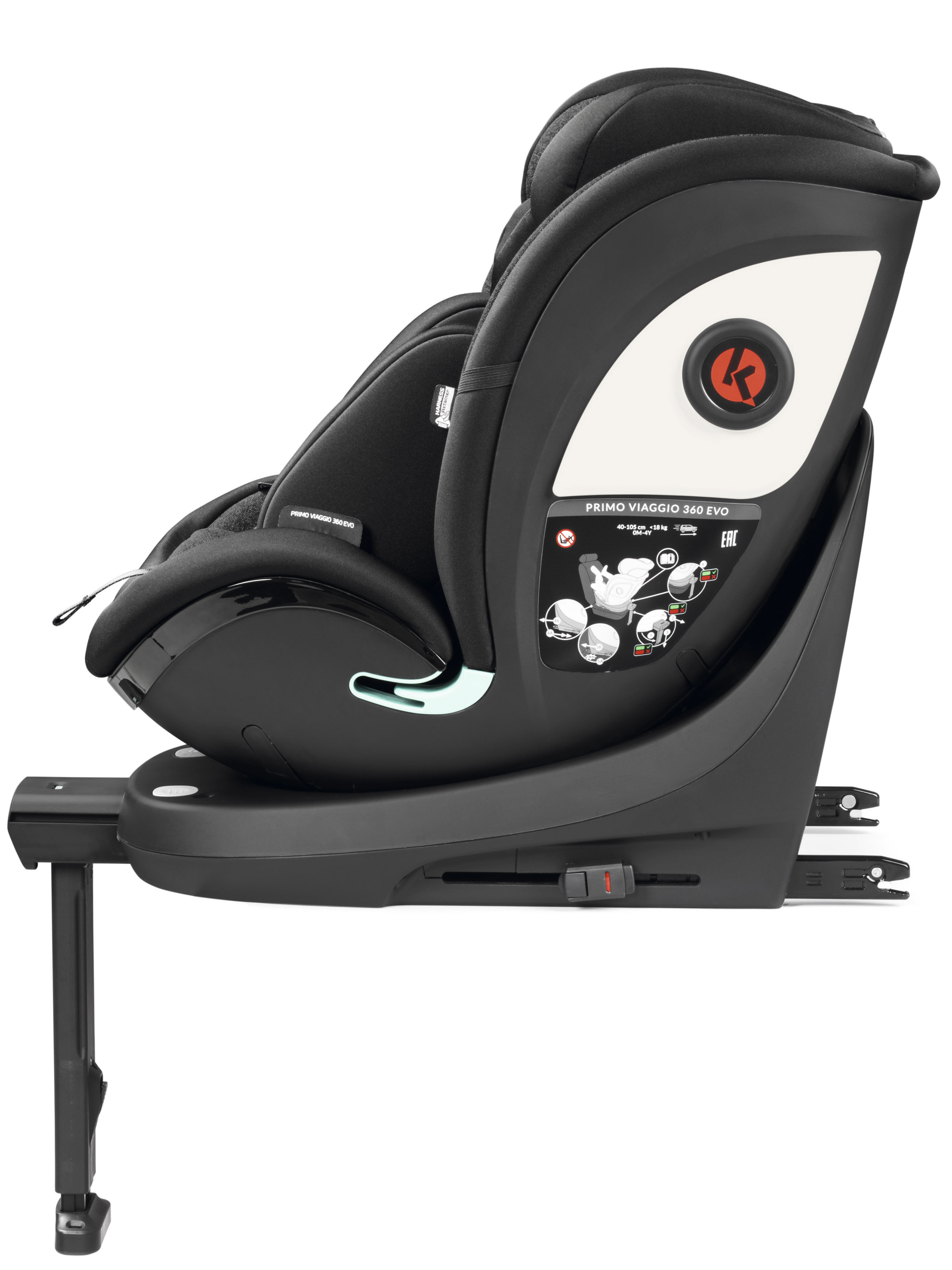 Автокресло Peg-Perego 360 Evo Isofix 0+/1/2/3 (0-36 кг) серый - фото 10