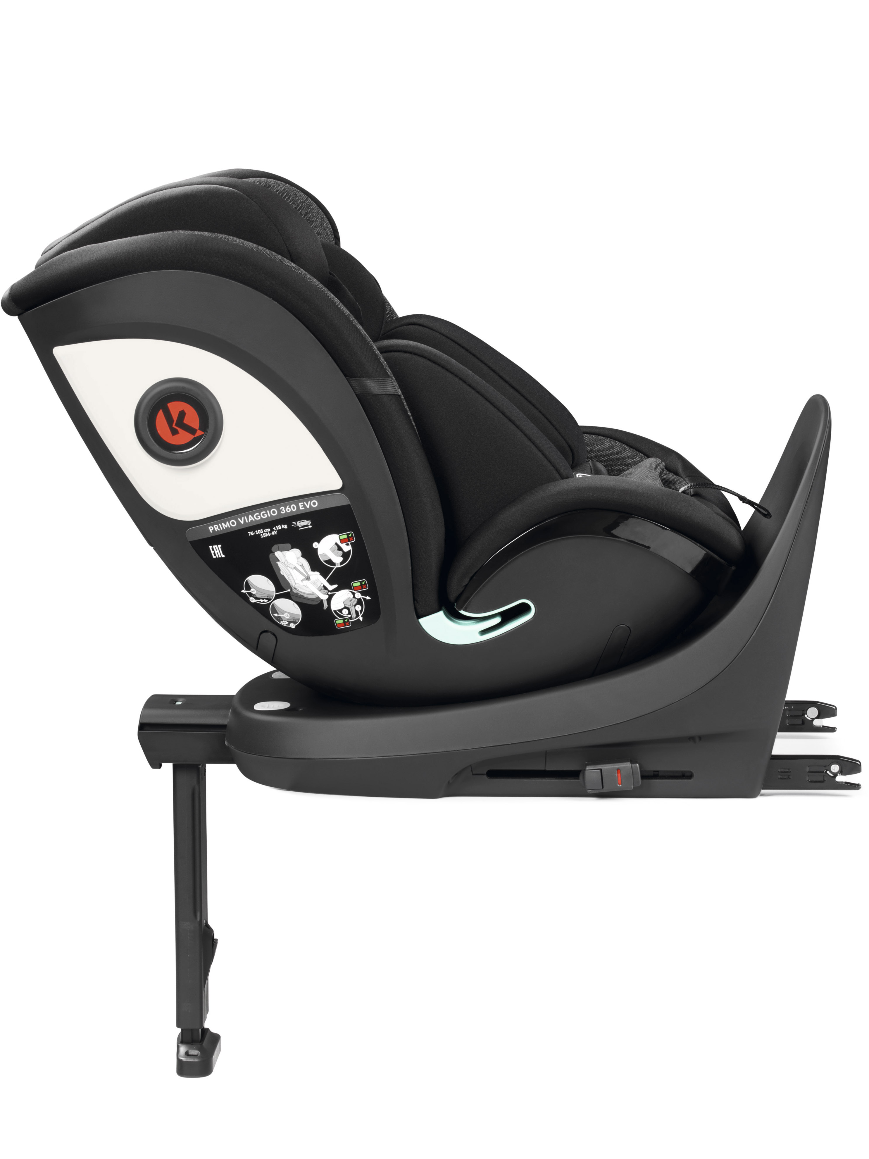 Автокресло Peg-Perego 360 Evo Isofix 0+/1/2/3 (0-36 кг) серый - фото 6