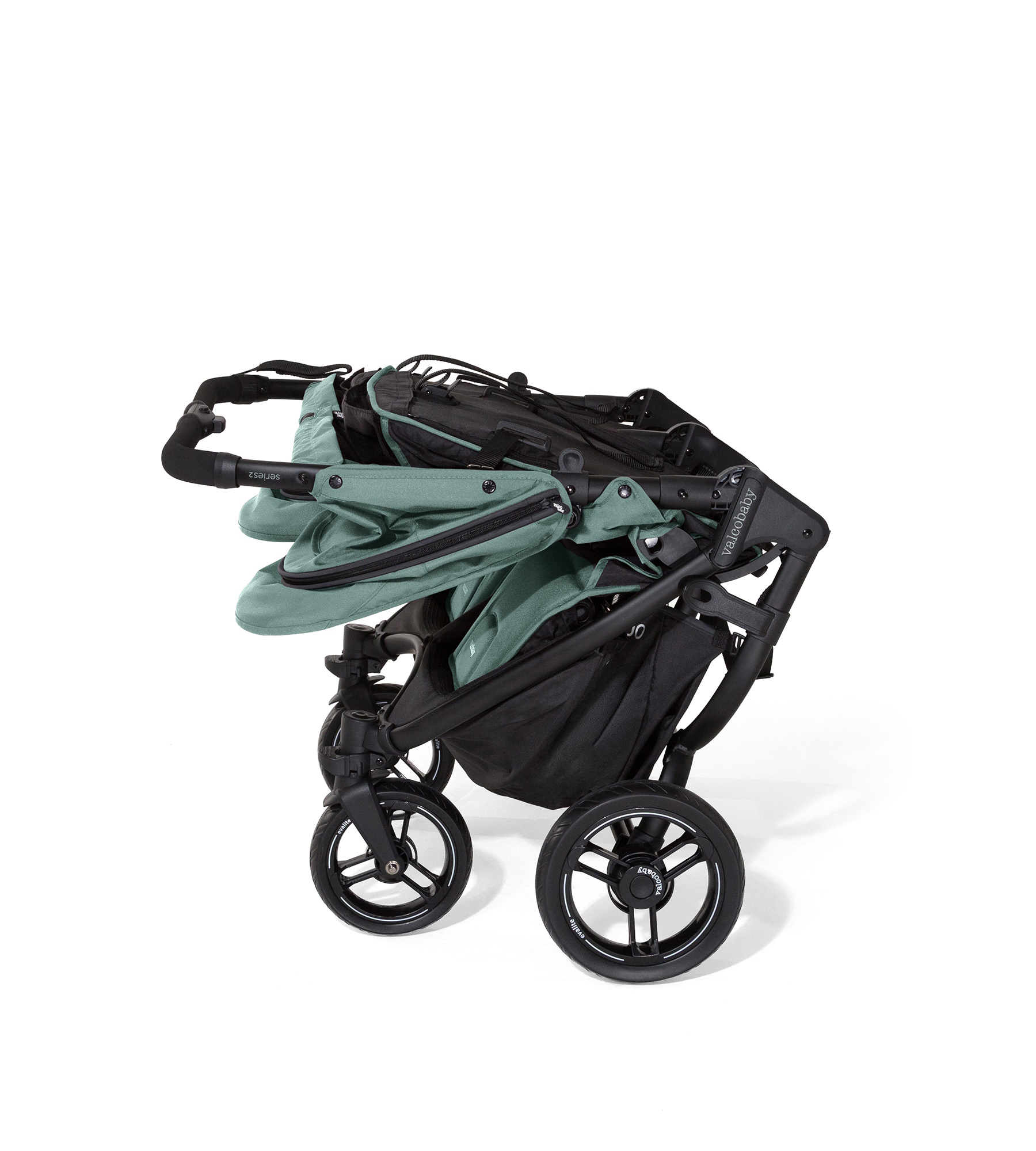 Коляска прогулочная для двойни Valco baby Snap Duo зеленый - фото 10