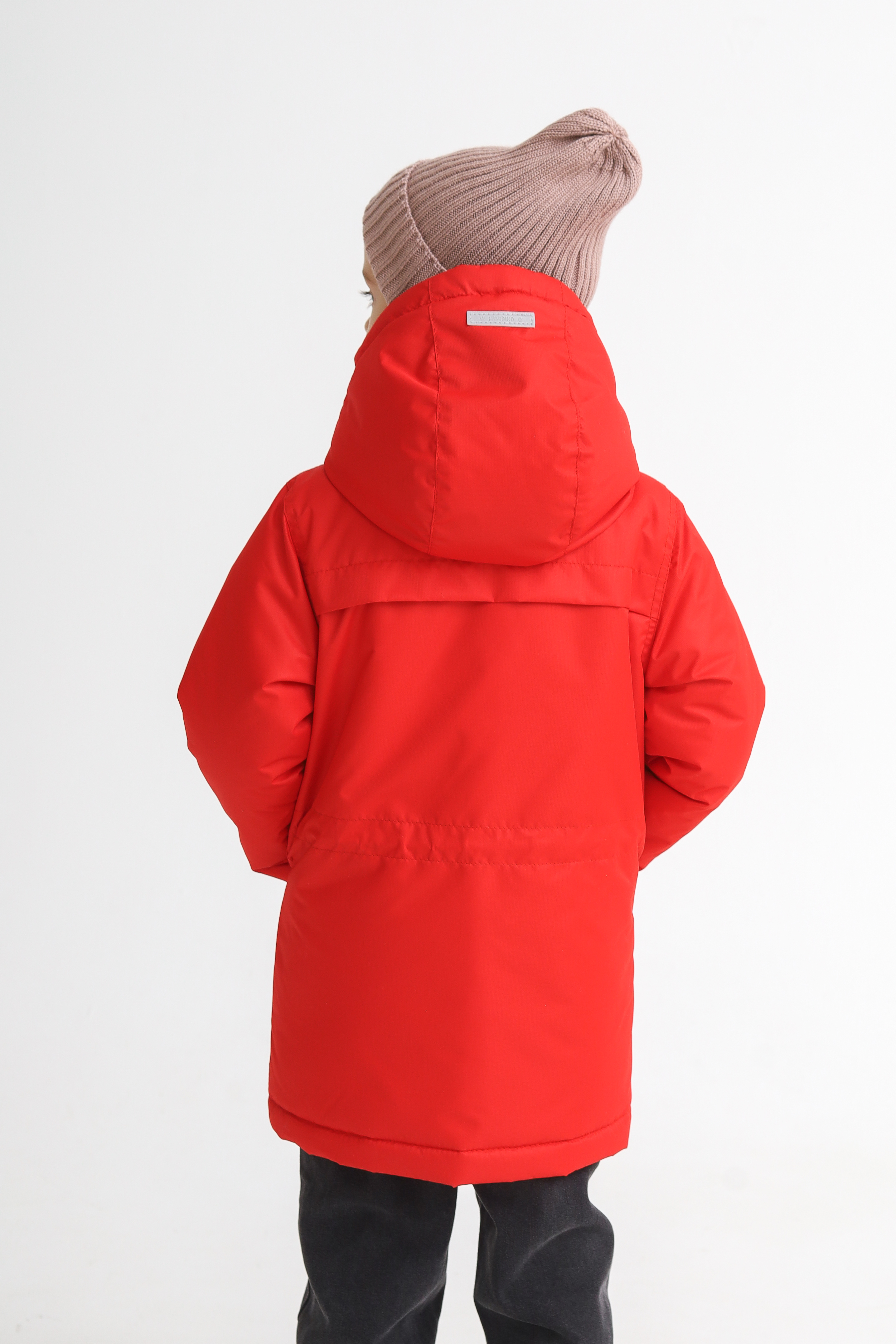 Парка MINIDINO В-К-001/ДПарка с 3 карманами детская демисезонная рубин - фото 6