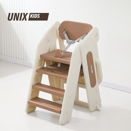 Стульчик для кормления UNIX Kids 3 steps Cocoa бежевый