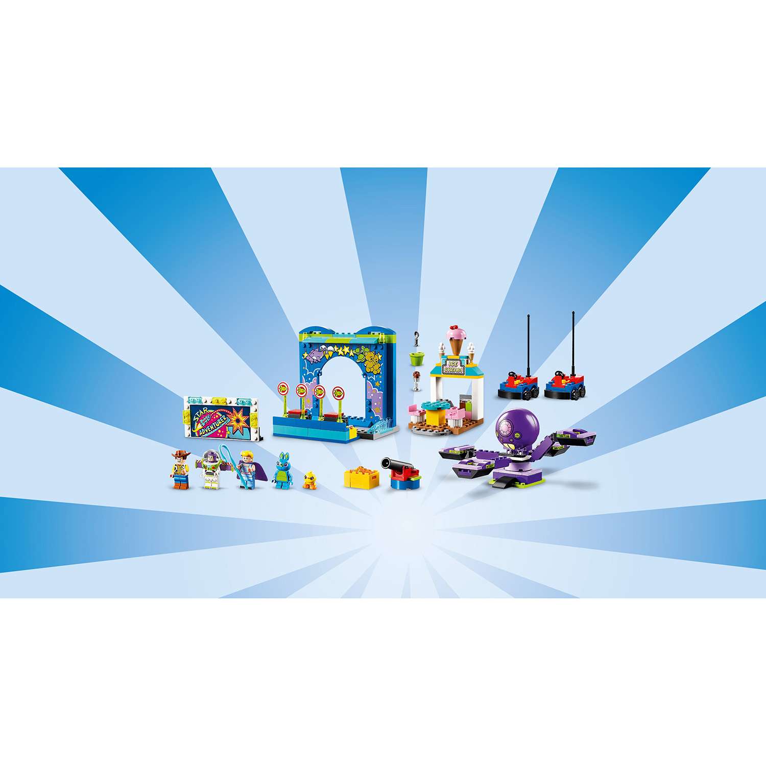 Конструктор LEGO 4+ Парк аттракционов Базза и Вуди блочный - фото 9