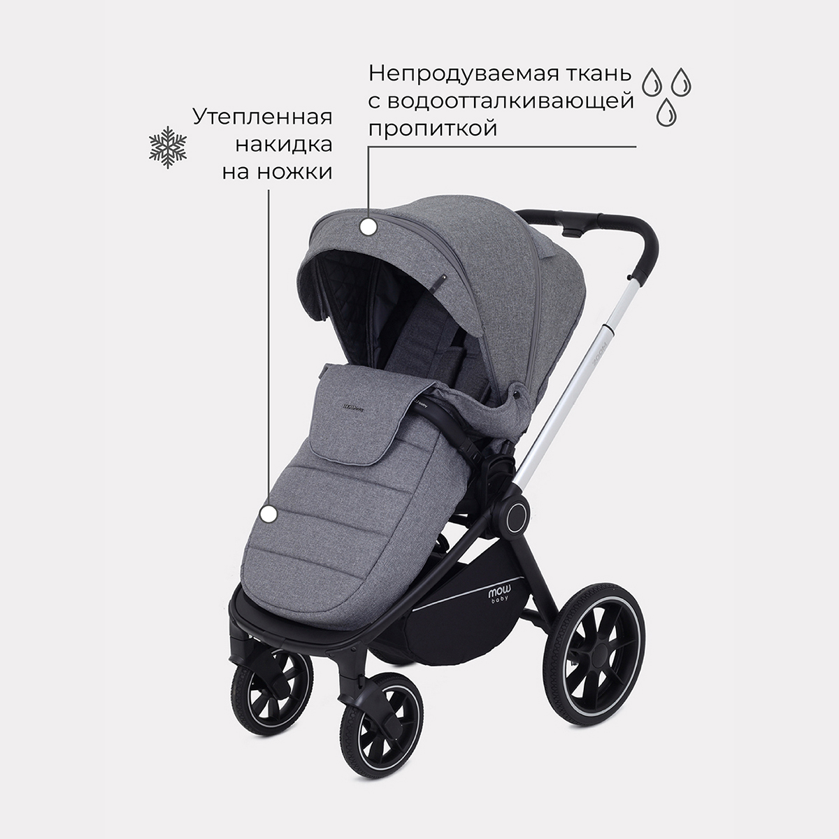 Коляска 3в1 MOWbaby Zoom - фото 6