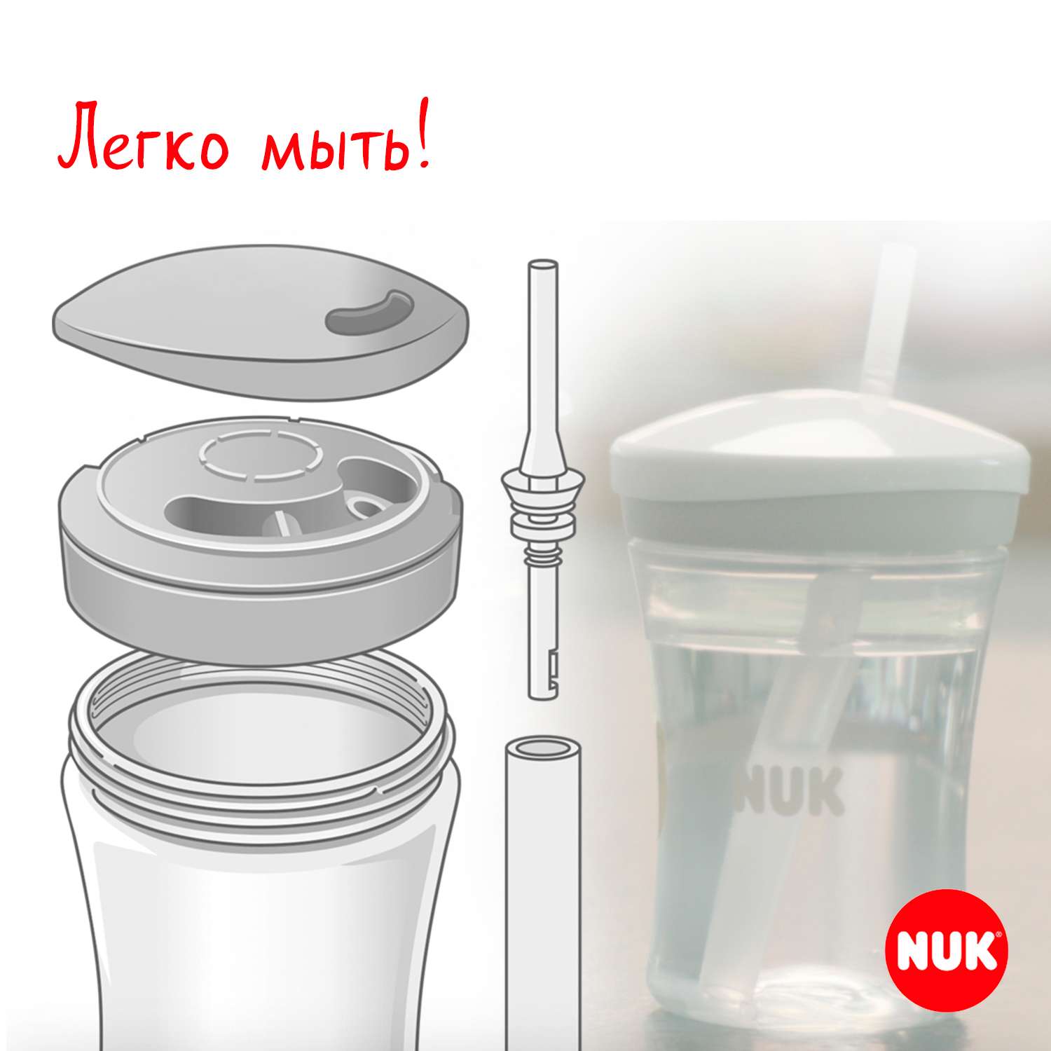 Поильник Nuk 230 мл - фото 5