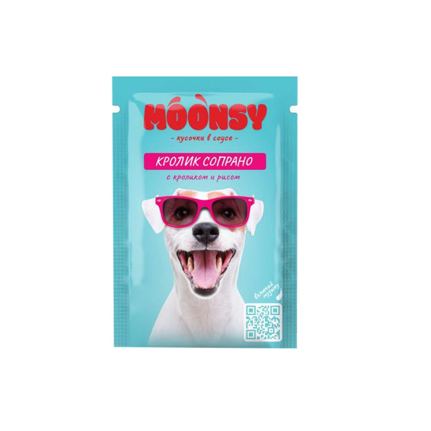 Корм для взрослых собак полнорационный Moonsy Кролик сопрано кролик с рисом 80г - фото 1