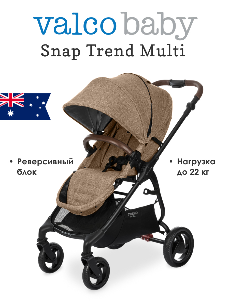 Коляска 2в1 Valco baby Snap Trend Multi / Cappuccino коричневый - фото 1