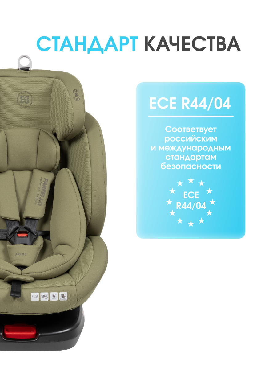 Автокресло Farfello YB102A Isofix 0+/1/2/3 (0-36 кг) зеленый - фото 5