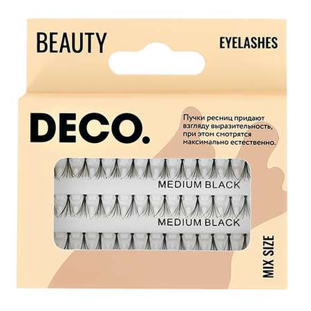 Пучки ресниц DECO. mix size черные 3 размера