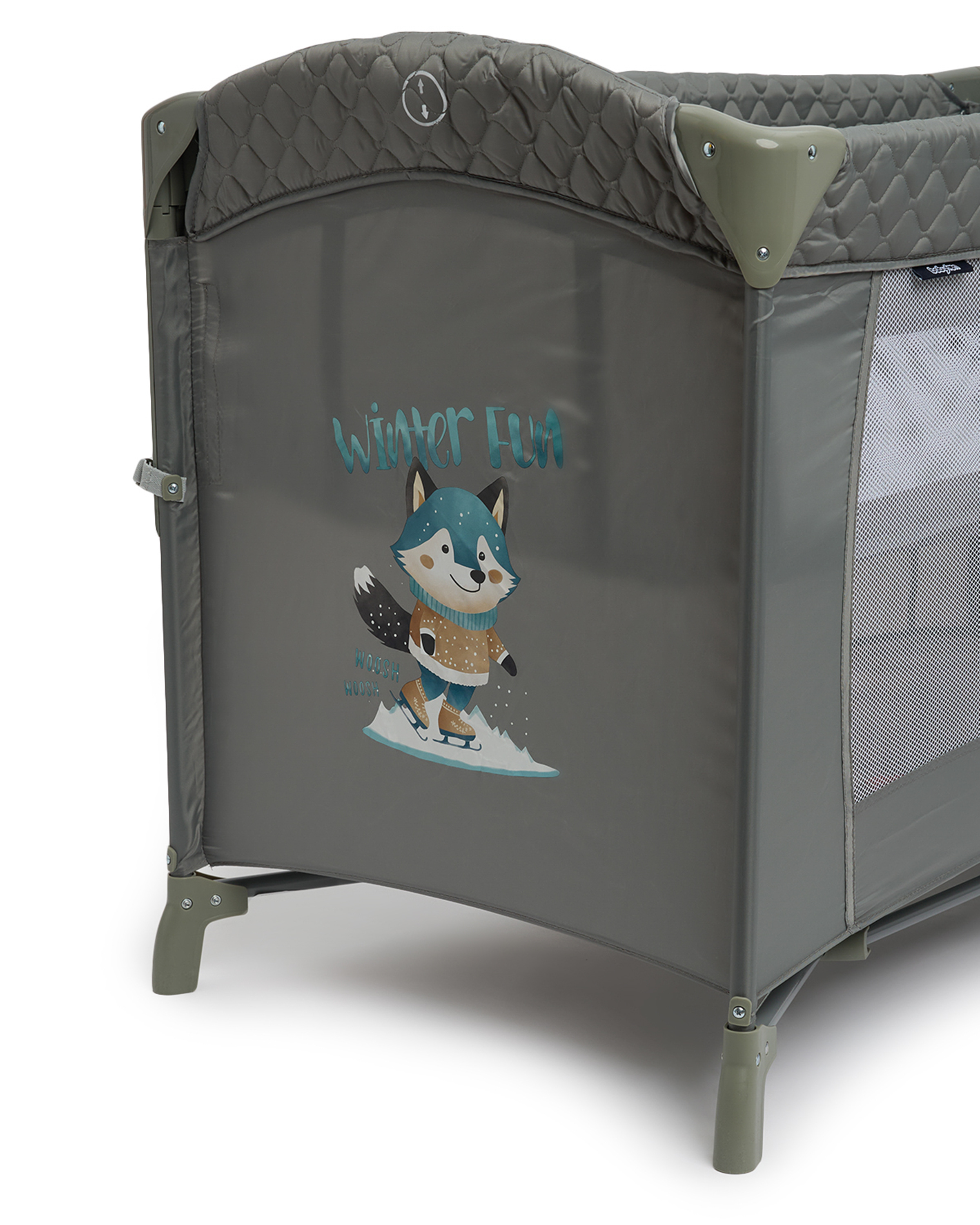 Манеж кровать BabyGo Sleepy New серый UP650S - фото 6