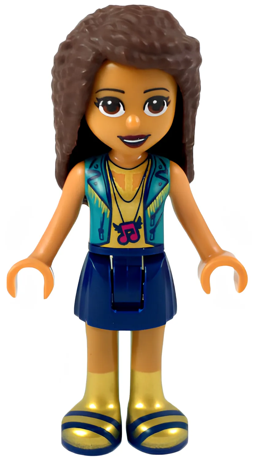 Изображение товара LEGO Friends Минифигурка Андреа Dark Blue Skirt и Gold Top