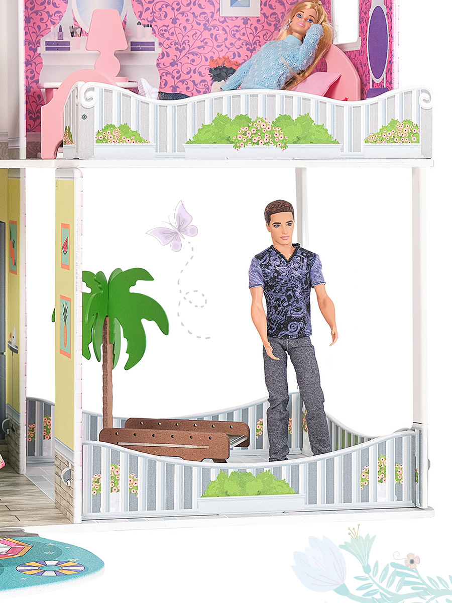 Домик для кукол PAREMO 134 см с мебелью PD318-17 - фото 17