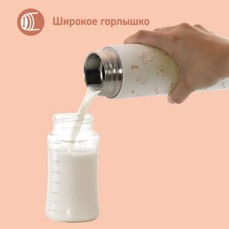 Термос Miniland для еды и жидкостей Natur Thermos Bunny зайчик 450 мл