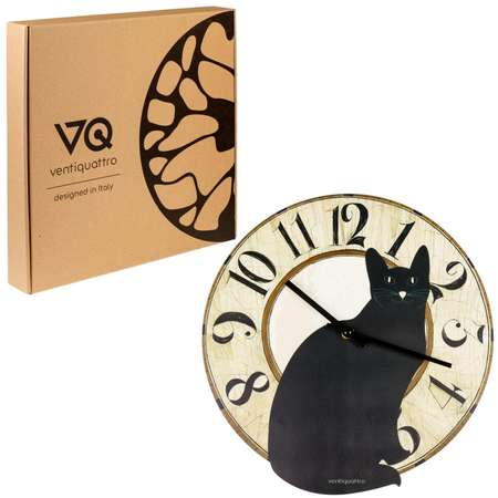 Интерьерные часы 1TOY Gatto nero D 450 мм
