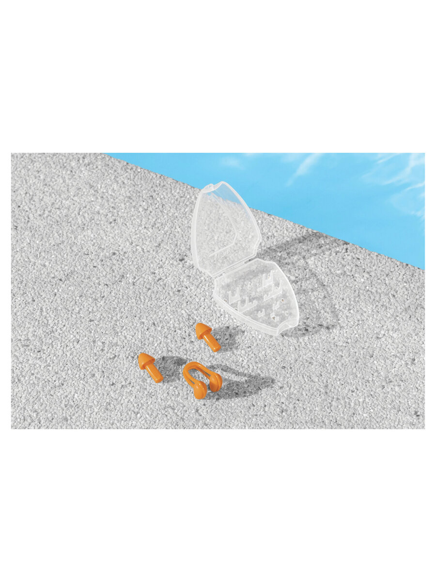 Набор для плавания Bestway беруши и зажим для носа силиконовые многоразовые - фото 6