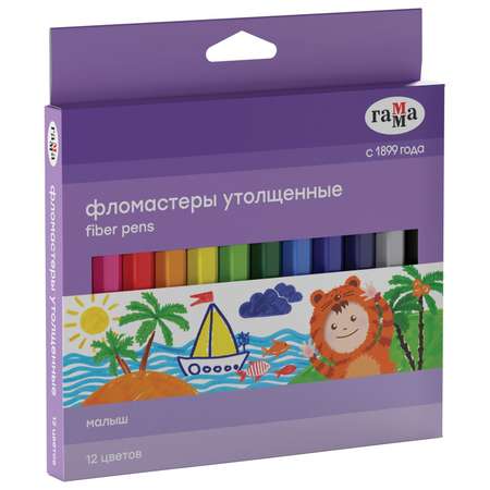 Фломастеры ГАММА 12 цв.