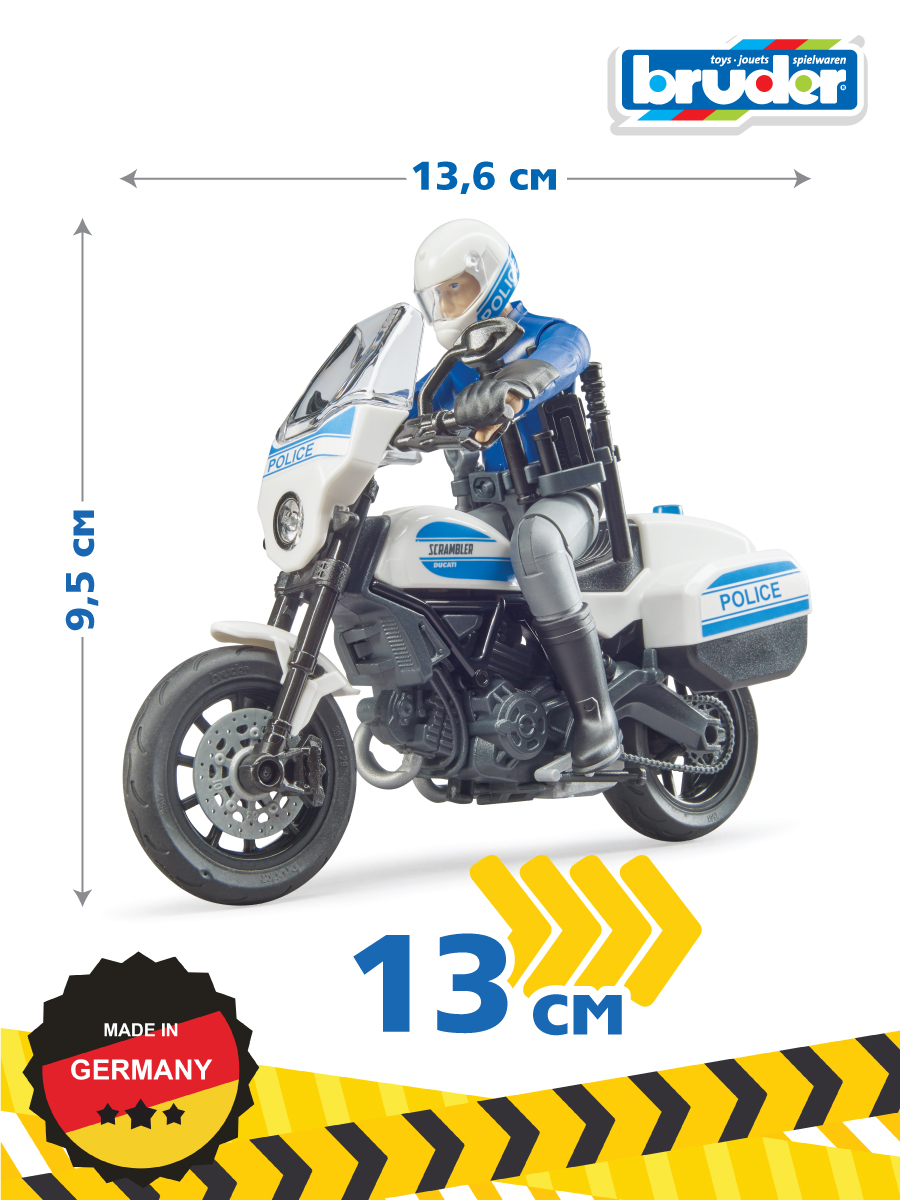 Мотоцикл Bruder Scrambler Ducati с фигуркой 62-731 - фото 2