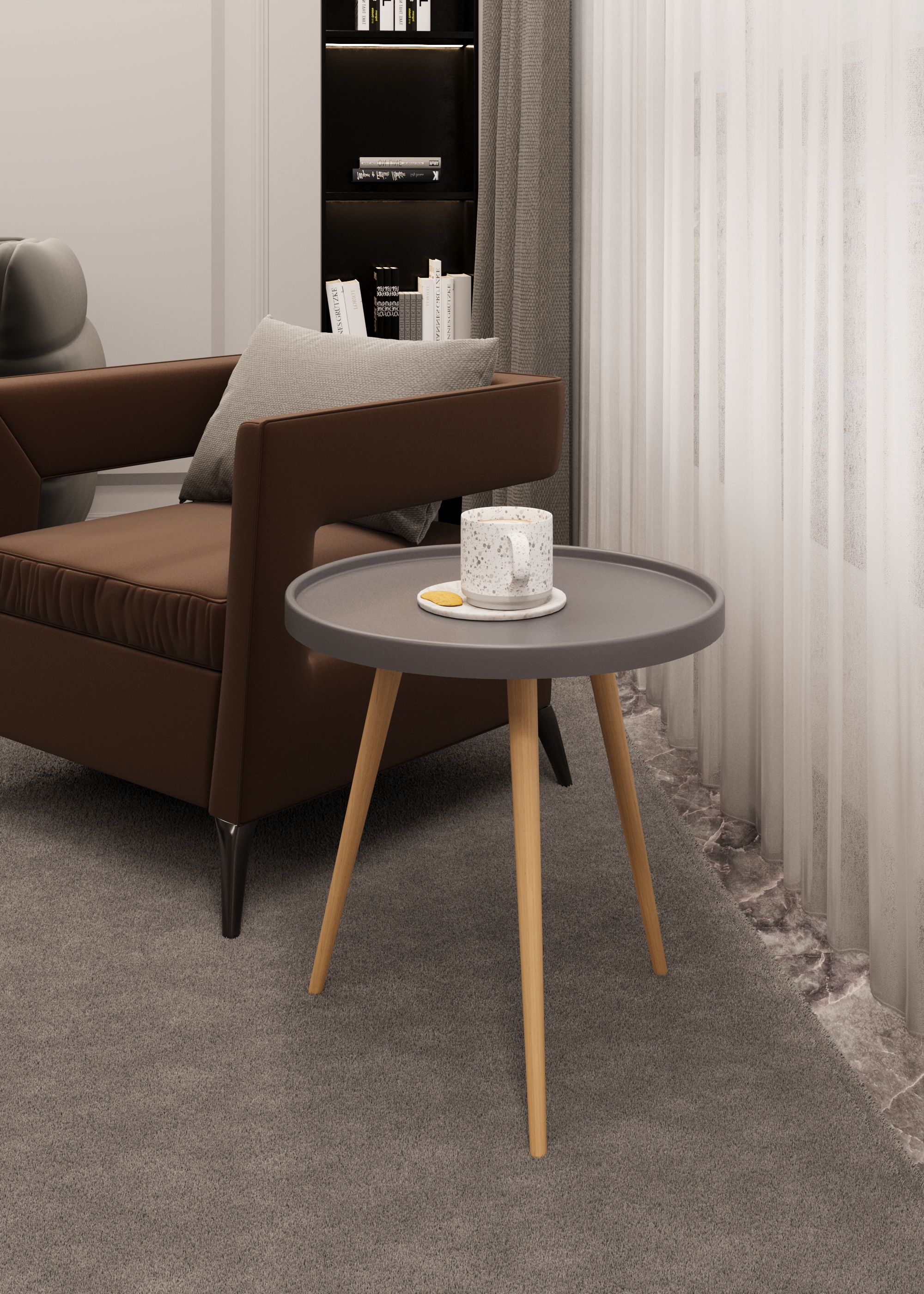 Стол журнальный SLINE Келли графит - фото 1