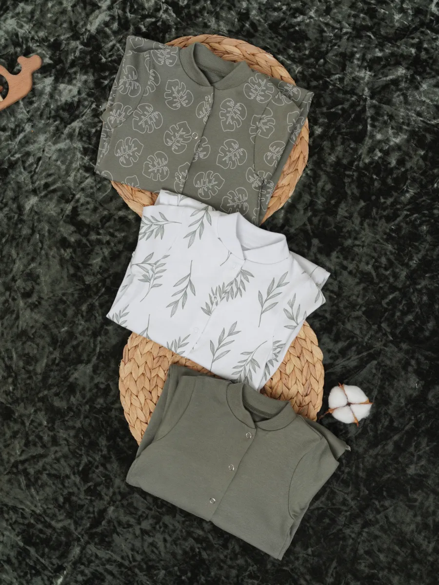 Комбинезон 3 шт Супер Пупс нбр/3пр/ком/сл/SK18хакилисточкиветочки - фото 12