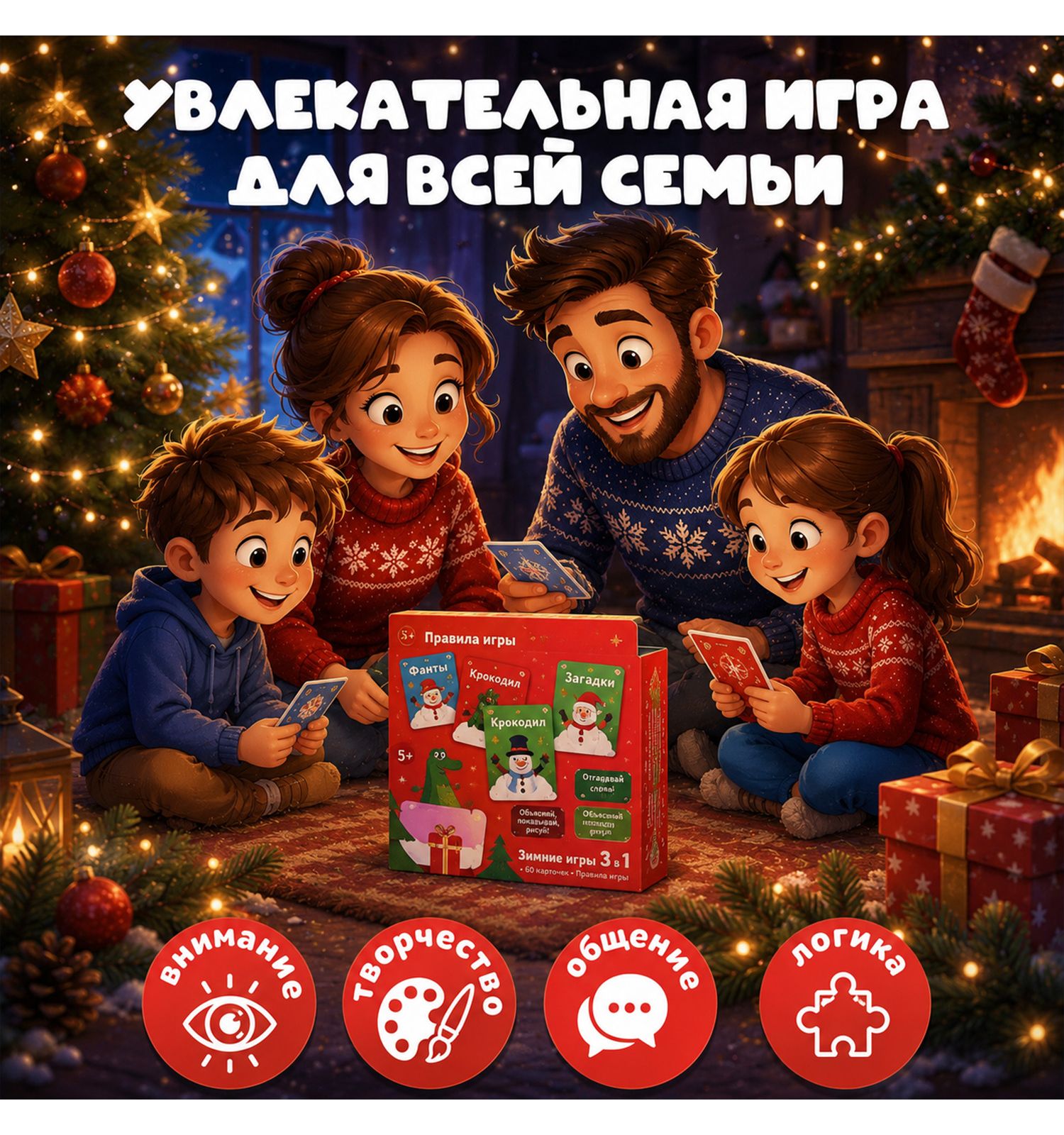 Настольная игра Десятое королевство Новый год 3в1 - фото 4