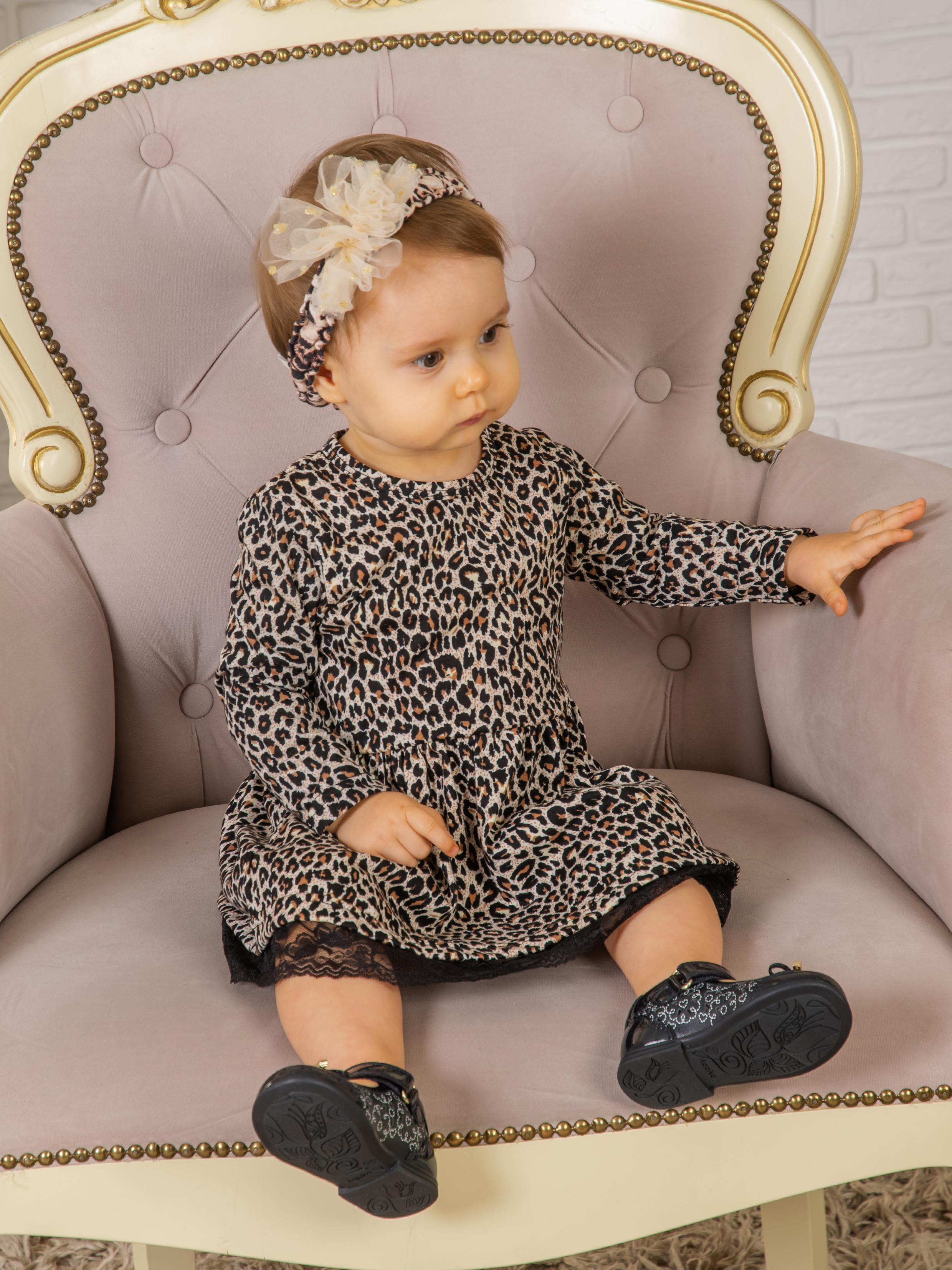 Платье КрутышОк Т-007 коричневый, черный - фото 9