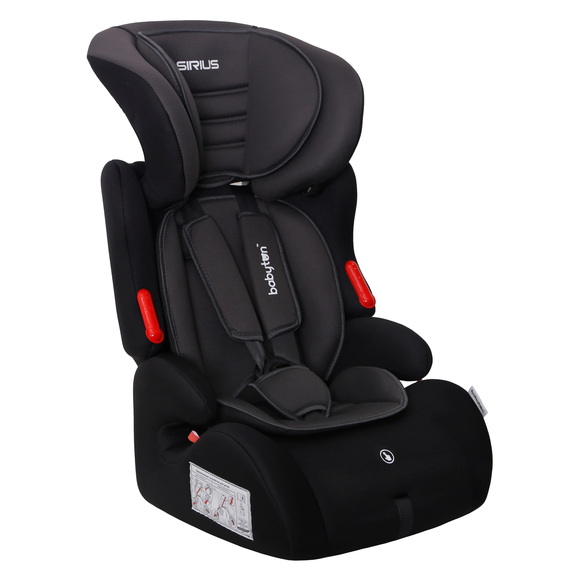 Автокресло Babyton Sirius I/II/III black-grey 1/2/3 (9-36 кг) - фото 14