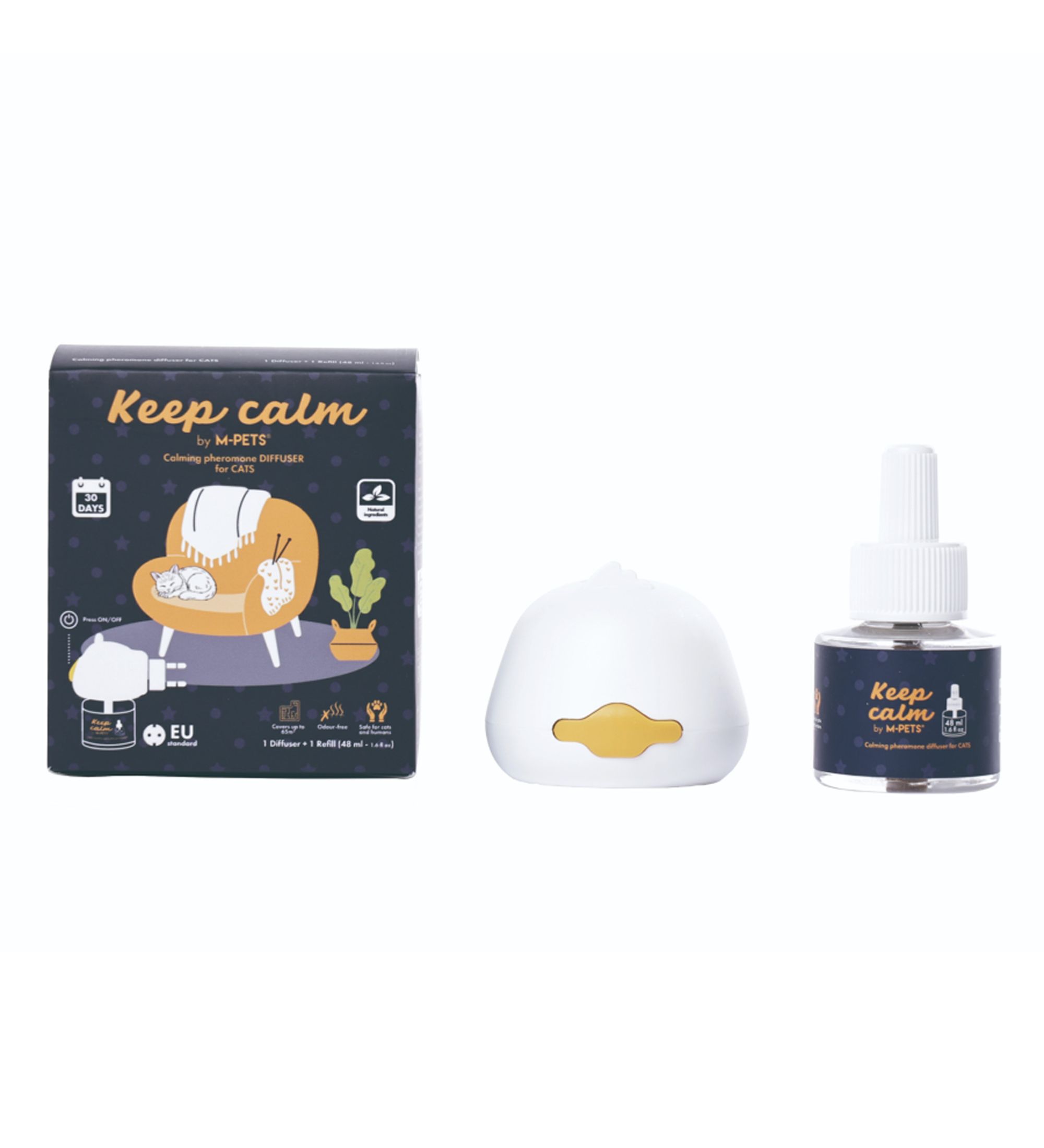 Диффузор для кошек M-PETS KEEP CALM успокаивающий феромон 48мл - фото 9